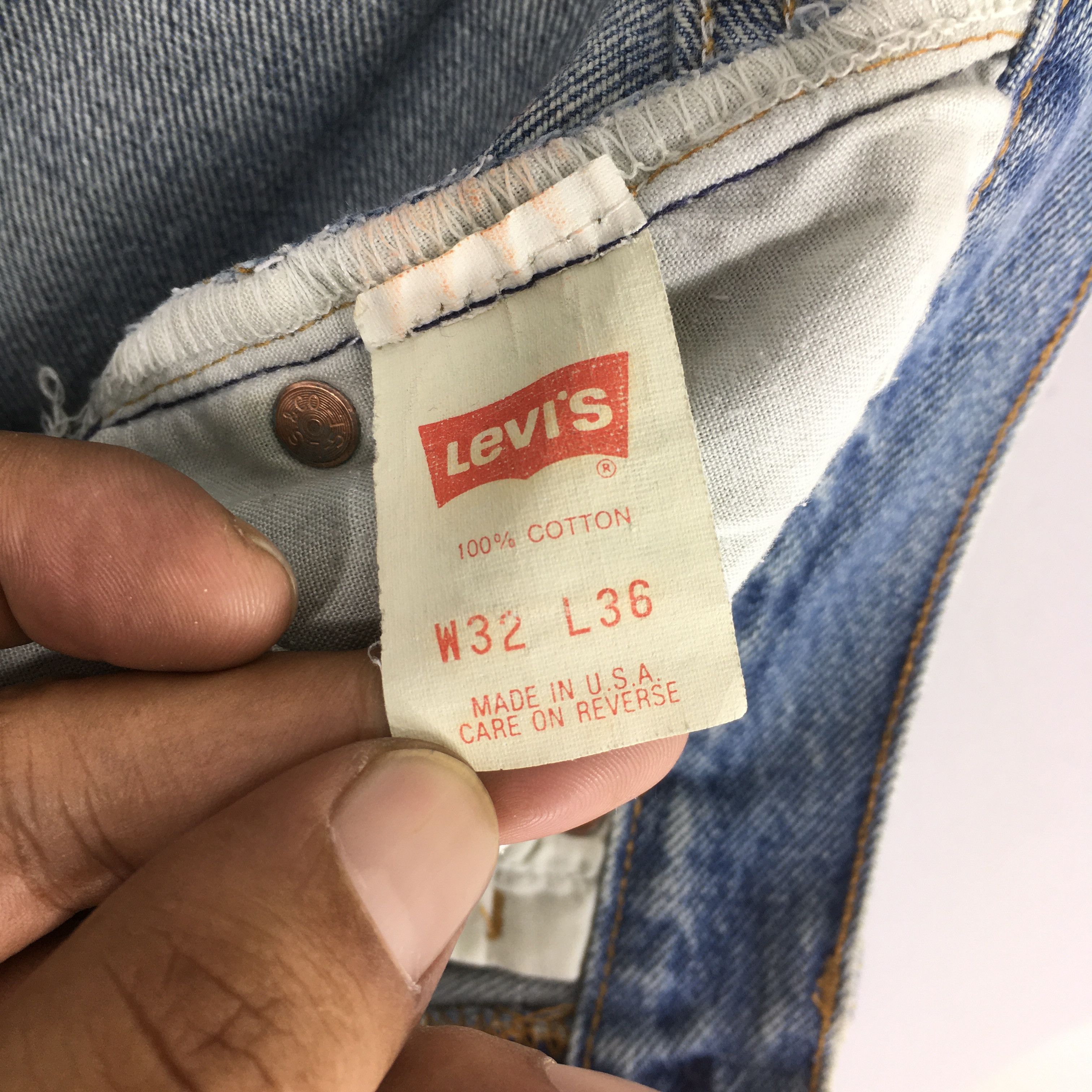 Levi's Size 29x28.5 Vintage 90s Levi's 501 Distressed Jeans S1081 Size US 29 - 12 Thumbnail