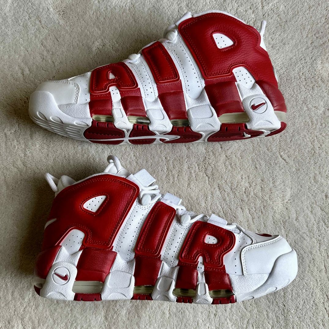 Nike ULTRA RARE Nike AIR MORE UPTEMPO White/Red SNEAKERS Sz 9.5 Size US 9.5 / EU 42-43 - 5 Thumbnail