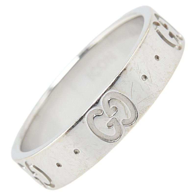 Gucci Gucci Gucci GG Icon White Gold 750 Ring Metal Ring in Great Condition Size ONE SIZE - 1 Thumbnail