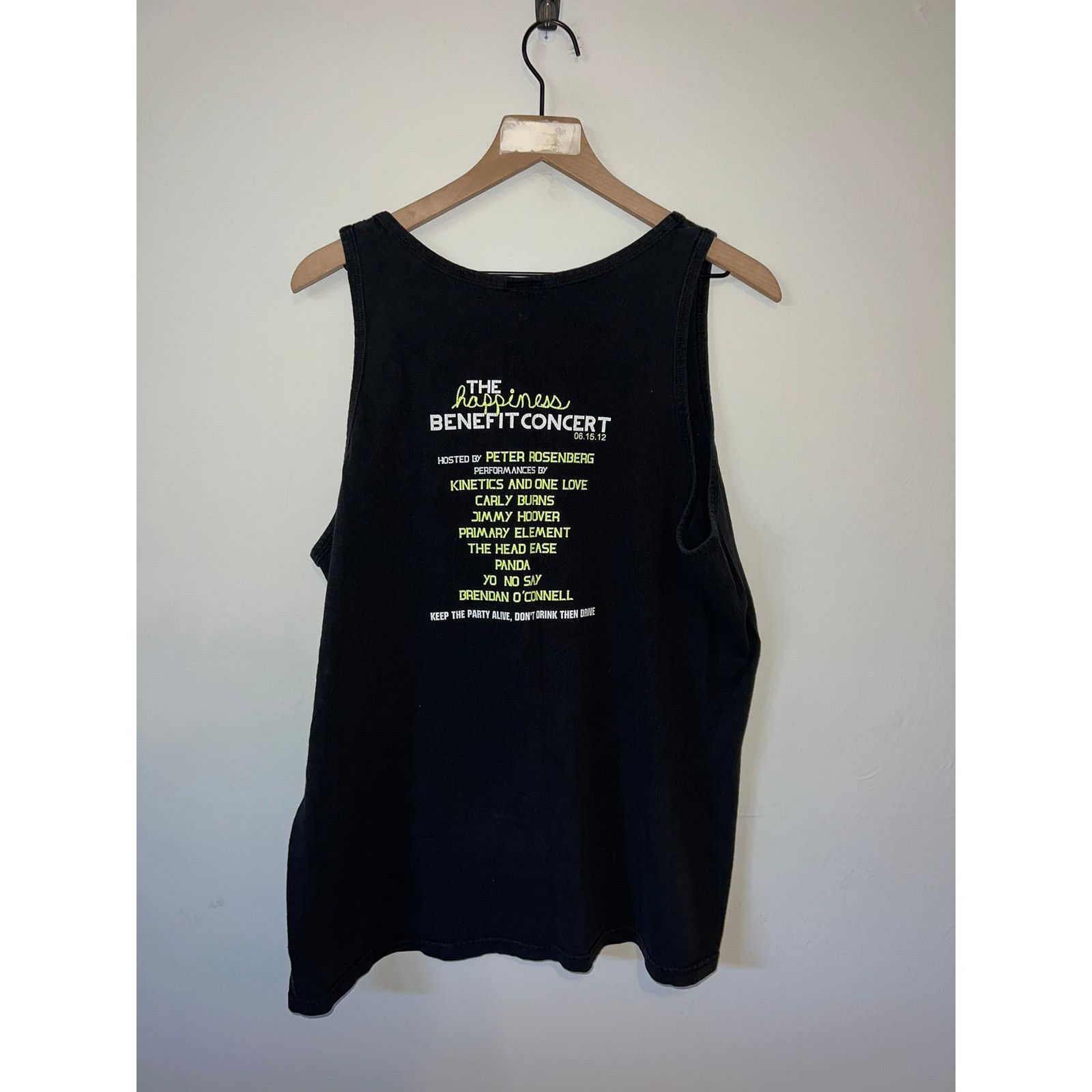 Anvil The Happiness Benefit Concert Shirt Black Tee Tank XL 2012 Size US XL / EU 56 / 4 - 5 Thumbnail