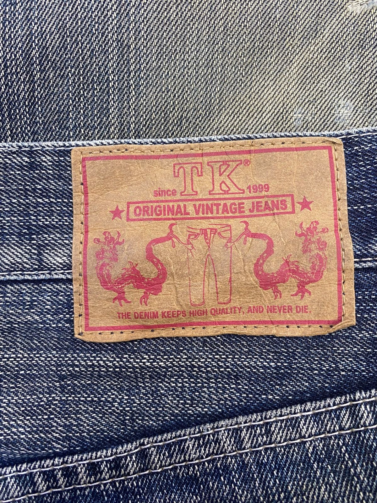 Japanese Brand Japanese Brand Whiskers Ripped Style Straight Cut Jeans Size US 33 - 10 Thumbnail