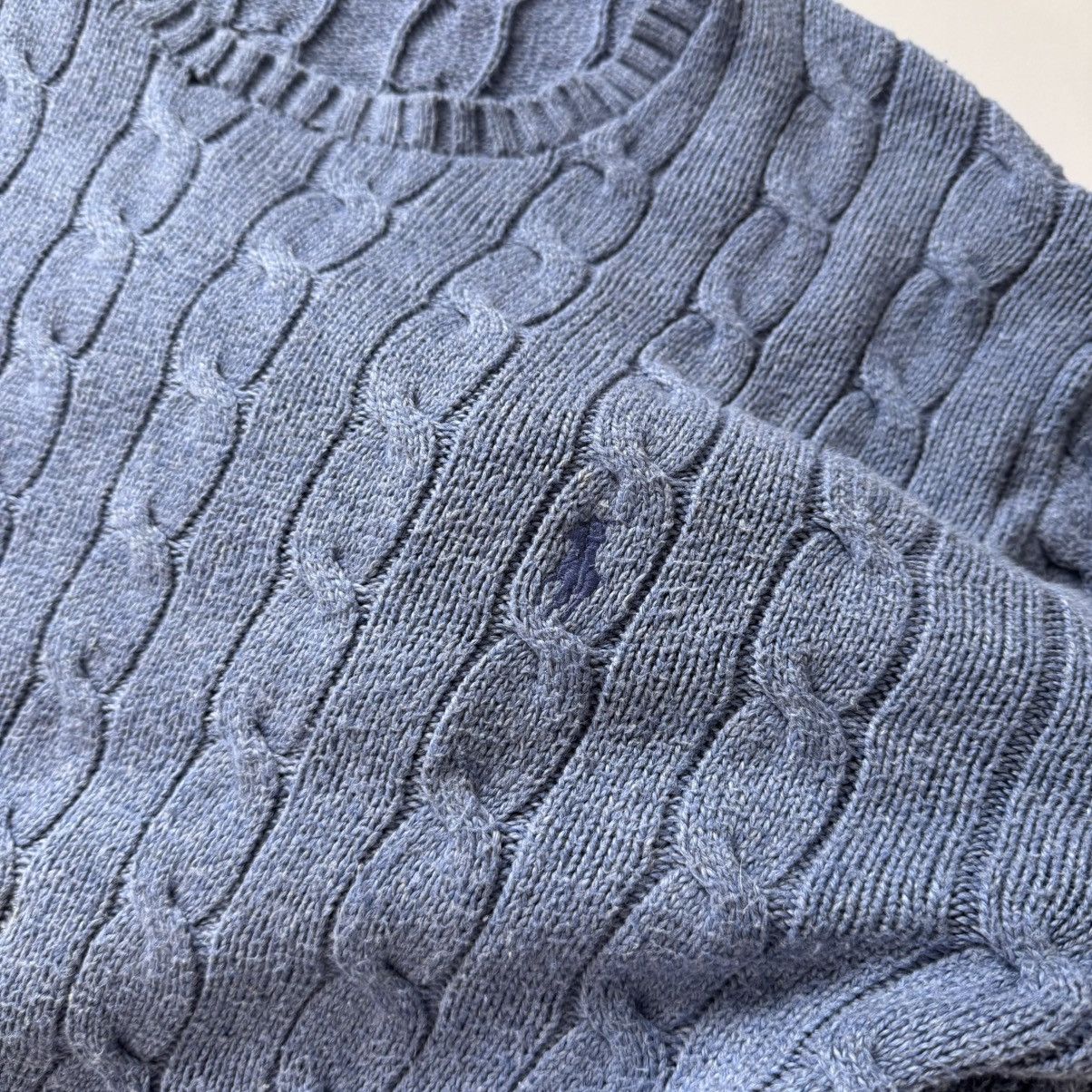 Polo Ralph Lauren × Ralph Lauren Polo Ralph Lauren Cable Knit Blue Sweater Jumper Old money Size US XL / EU 56 / 4 - 11 Thumbnail