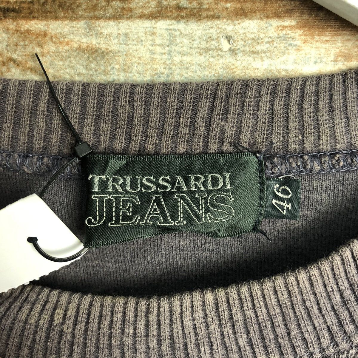 Trussardi Vintage Trussardi Jeans big logo Dark Blue Sweatshirt #A1943 Size US L / EU 52-54 / 3 - 11 Thumbnail