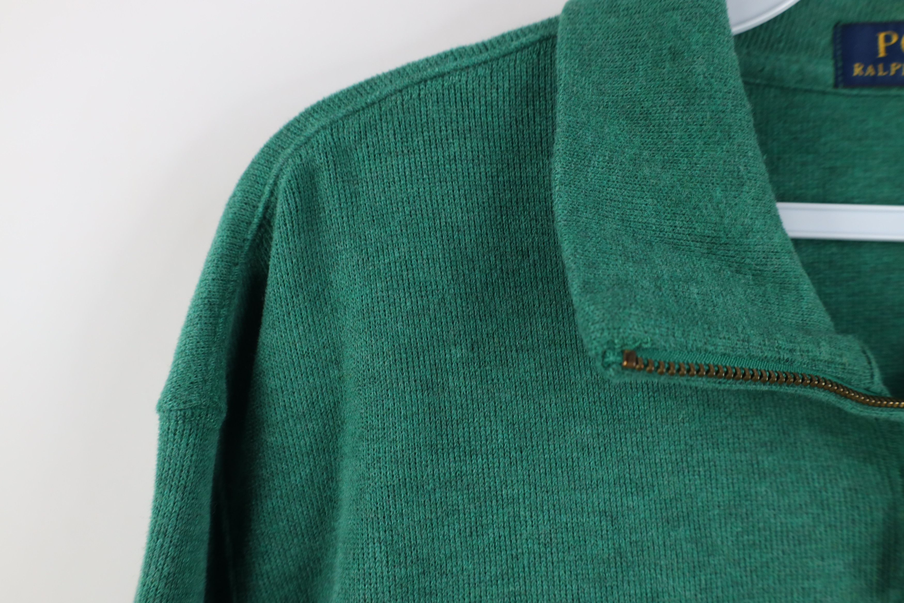 Ralph Lauren Vintage Ralph Lauren Ribbed Knit Half Zip Pullover Sweater Size US XL / EU 56 / 4 - 7 Thumbnail