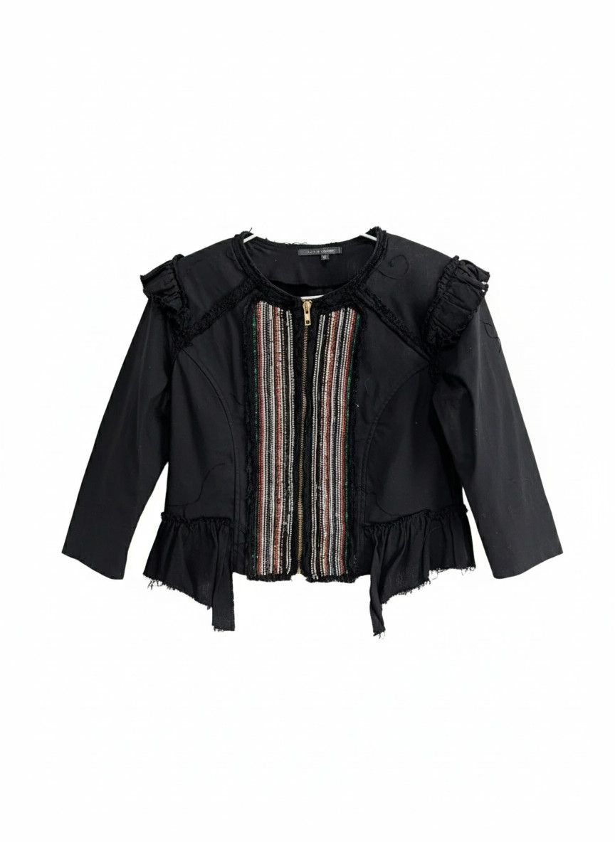 Natasha Zinko NATASHA Black Cropped Bolero Jacket Long Sleeve Size S Size S / US 4 / IT 40 - 1 Thumbnail