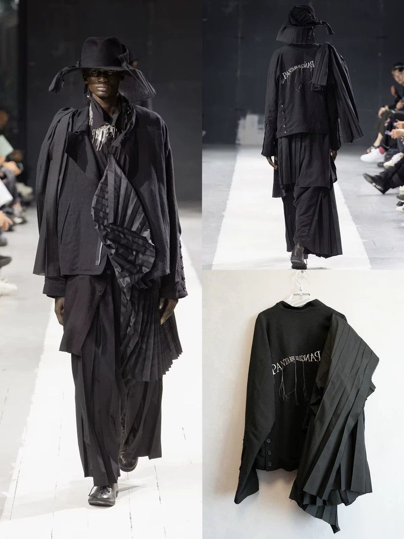 Yohji Yamamoto Yohji Yamamoto24 SS Show Pleated Embroidered Jacket 2503-Ne Size US L / EU 52-54 / 3 - 1 Thumbnail