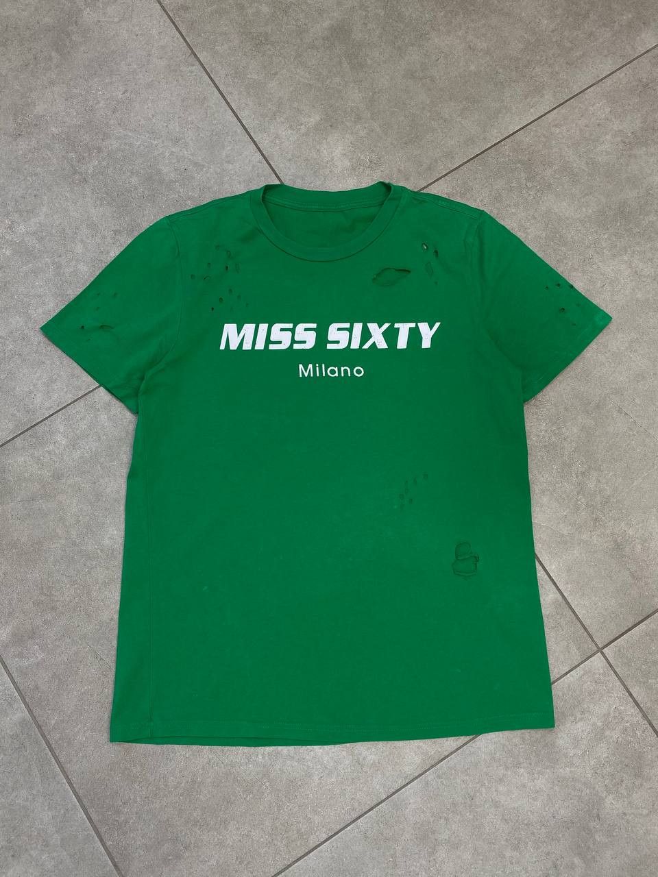 Miss Sixty Miss Sixty Milano Y2K Distressed Big Logo T-Shirt Size S / US 4 / IT 40 - 1 Thumbnail