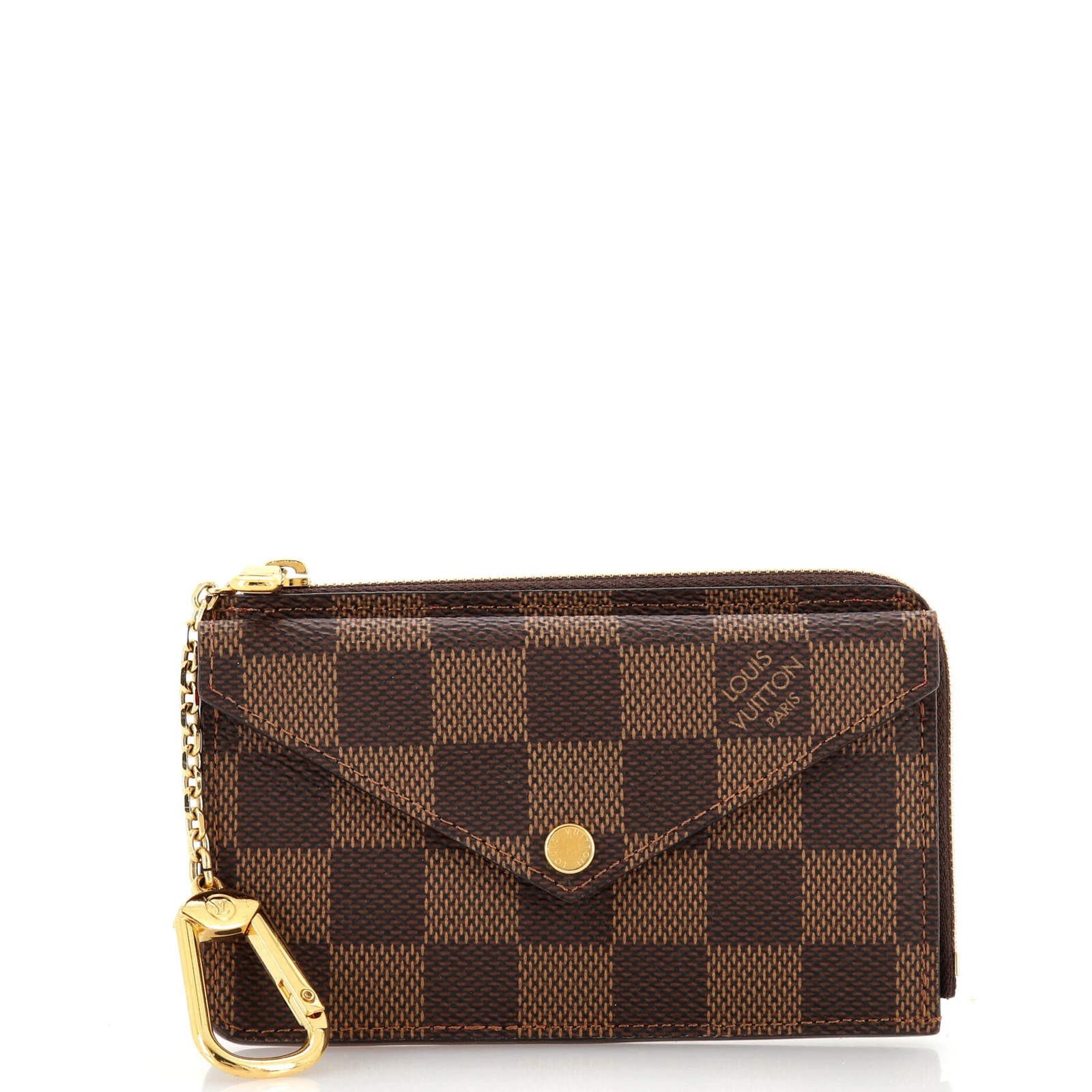 image of Louis Vuitton Recto Verso Card Holder Damier None in Brown, Women's