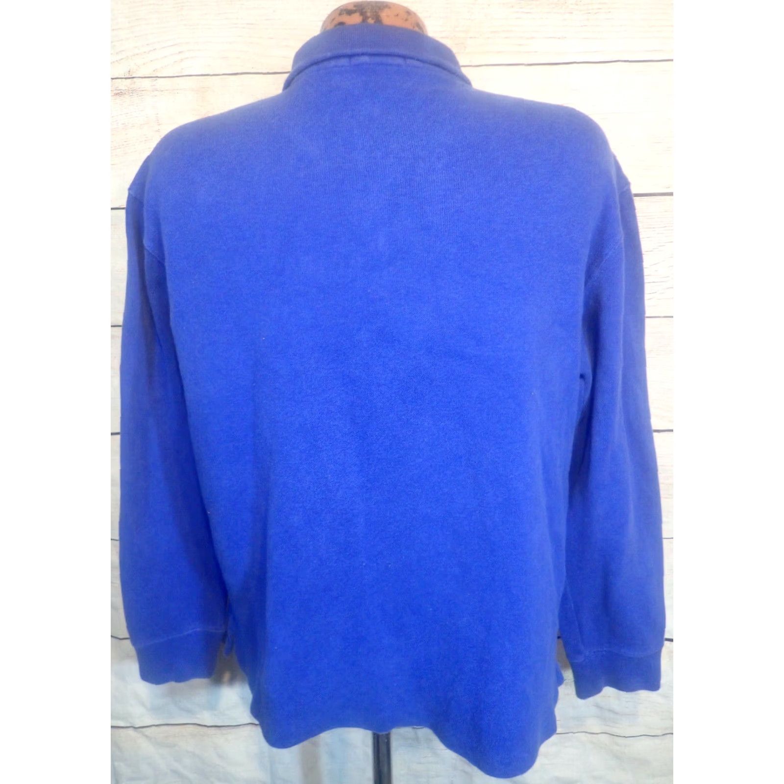 Polo Ralph Lauren Polo Ralph Lauren Polo Mock Neck Blue Pullover Sweatshirt Mens Large Embroidered Logo 1/4 Zip Knit Sweatshirt Size US L / EU 52-54 / 3 - 3 Thumbnail