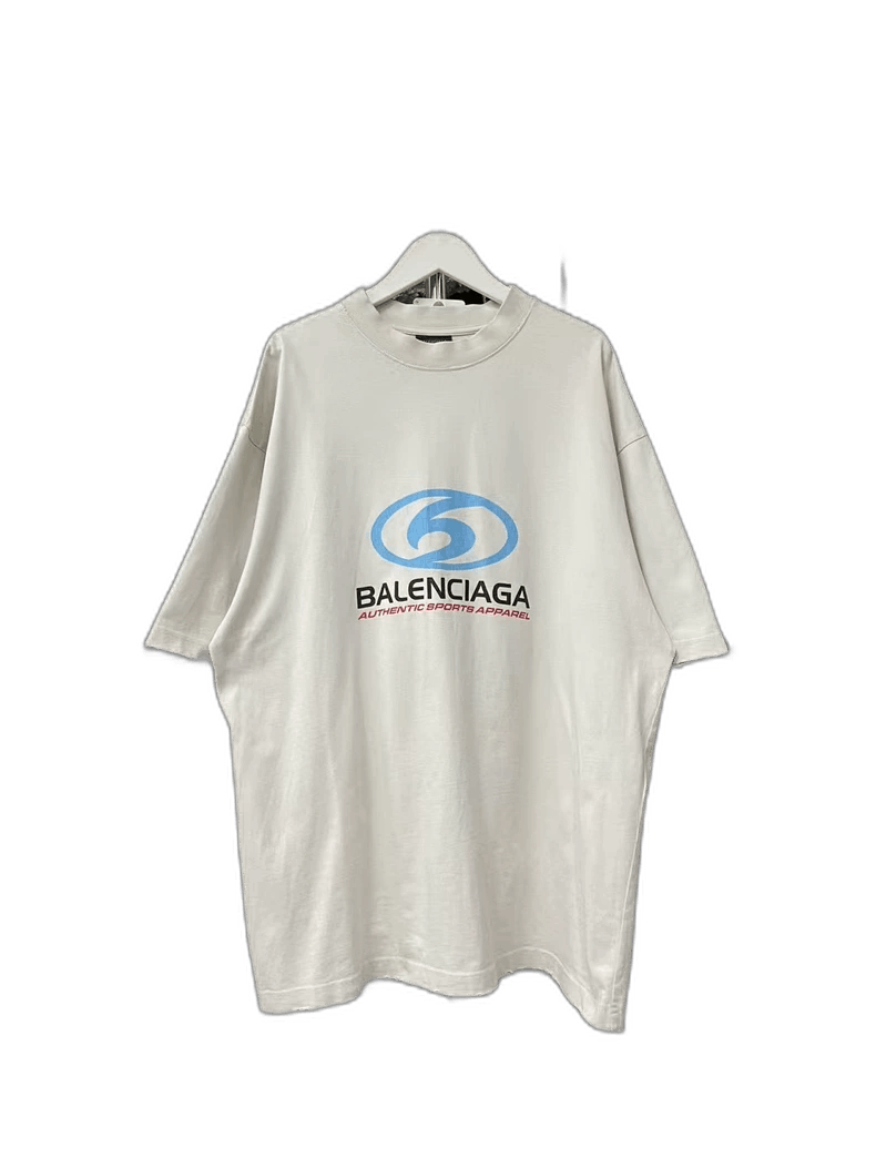 Balenciaga Balenciaga Blue White Sports Short Sleeve Shirt-2505 Size US S / EU 44-46 / 1 - 1 Thumbnail