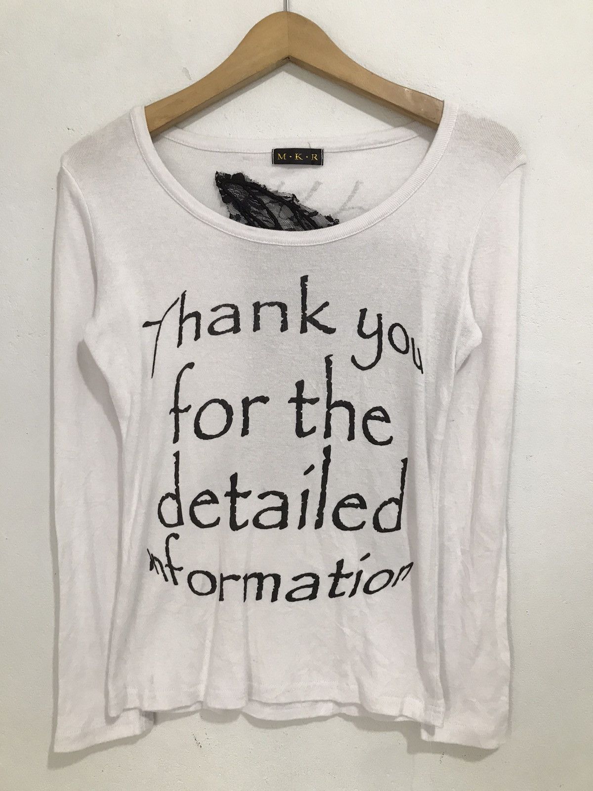 image of Hysteric Glamour x Kmrii Transparent Butterfly Long Sleeve Mkr Japan in White, Men's (Size Medium)