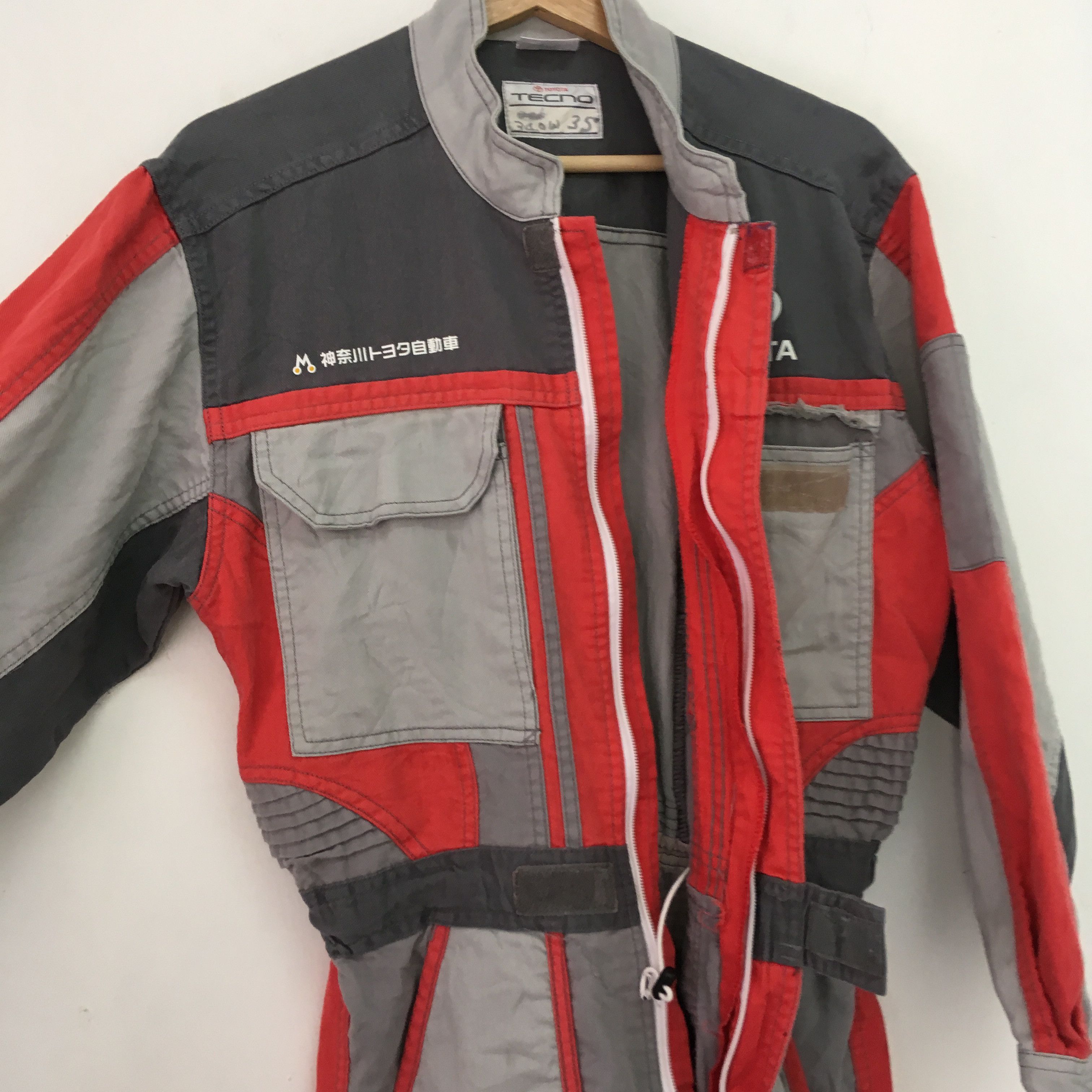 Vintage Vintage Toyota Motorsport Techno Workers Wear Coveralls Size US 30 / EU 46 - 4 Thumbnail