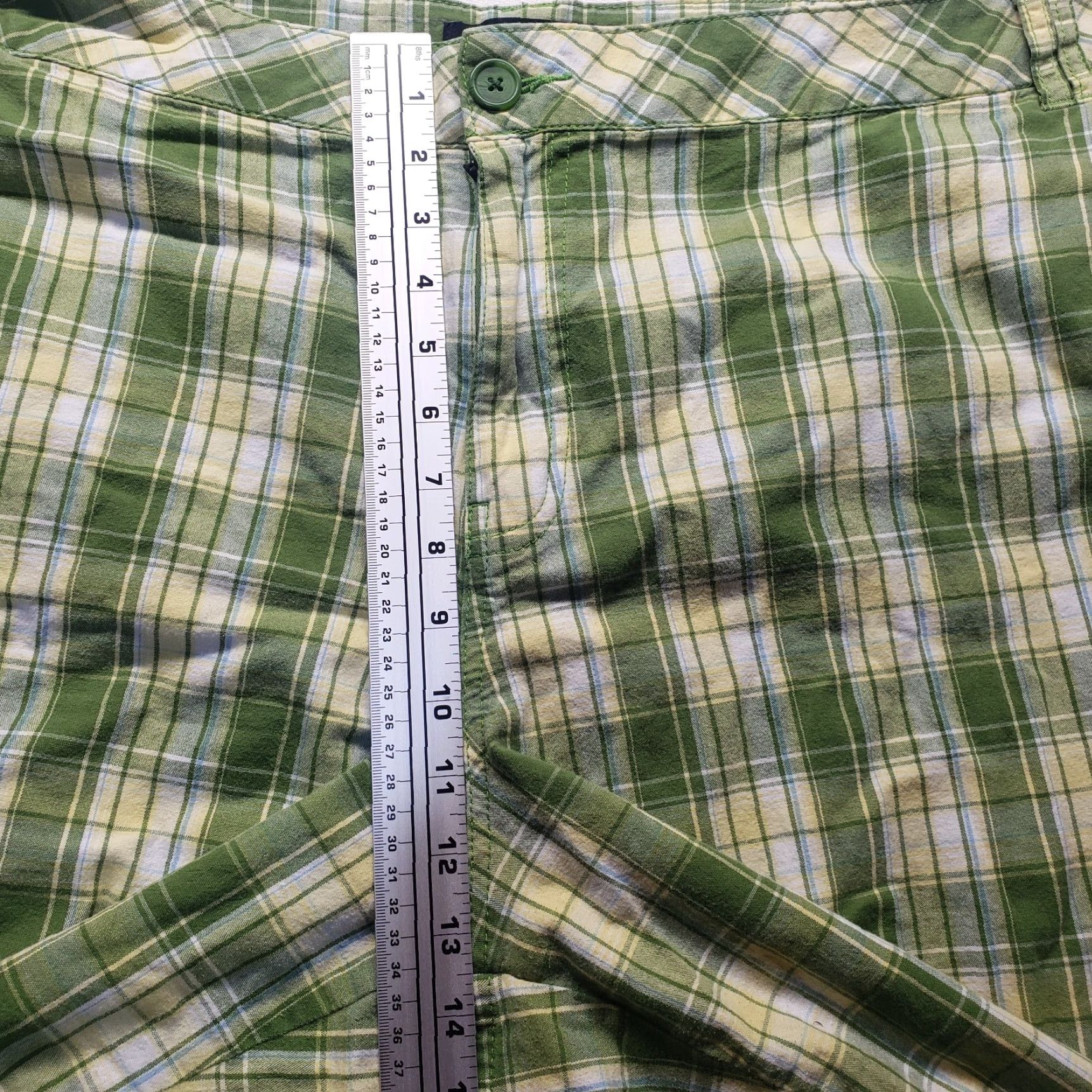 Vintage Lane Bryant Shorts Bermuda Green Plaid Pockets Plus Size 26 Womens Size 26" / US 2 / IT 38 - 5 Thumbnail