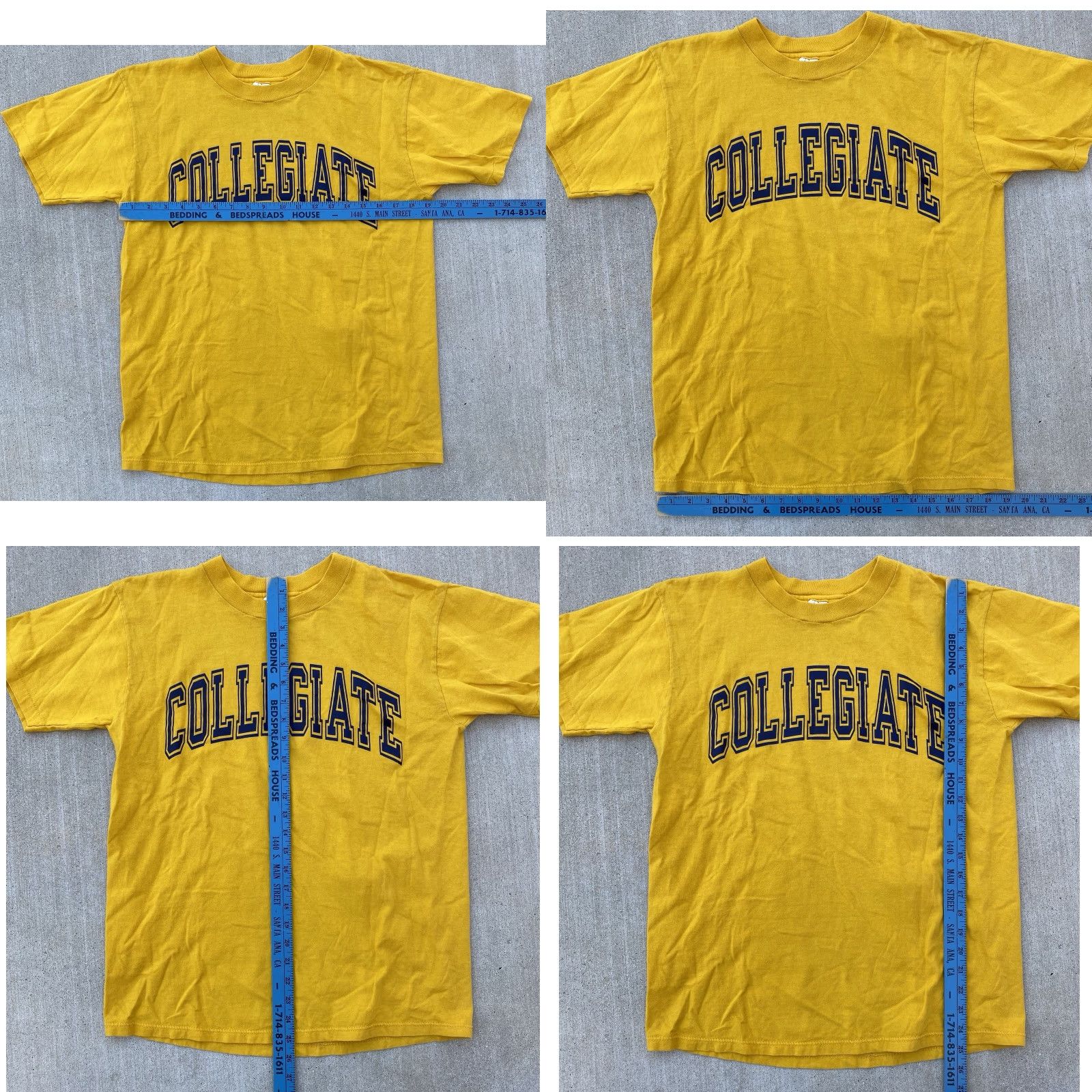 Champion VINTAGE Champion T-Shirt Short Sleeve Men L Yellow Collegiate Graphic Print Sleeve Single Stitch Made In USA Size US L / EU 52-54 / 3 - 10 Thumbnail