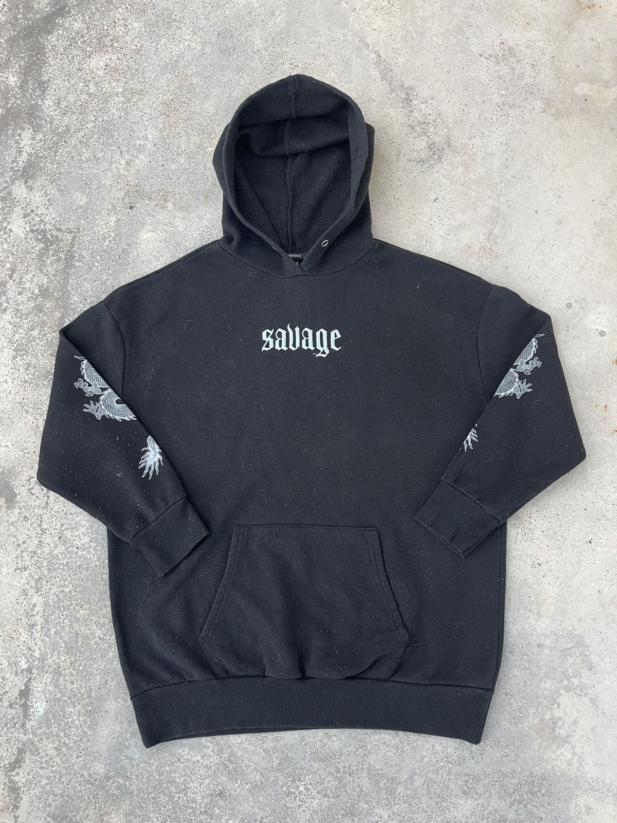 JNCO × Stussy × Vintage Y2K Jnco Styled Embroidered Dragon Pullover Hoodie Size US L / EU 52-54 / 3 - 1 Thumbnail