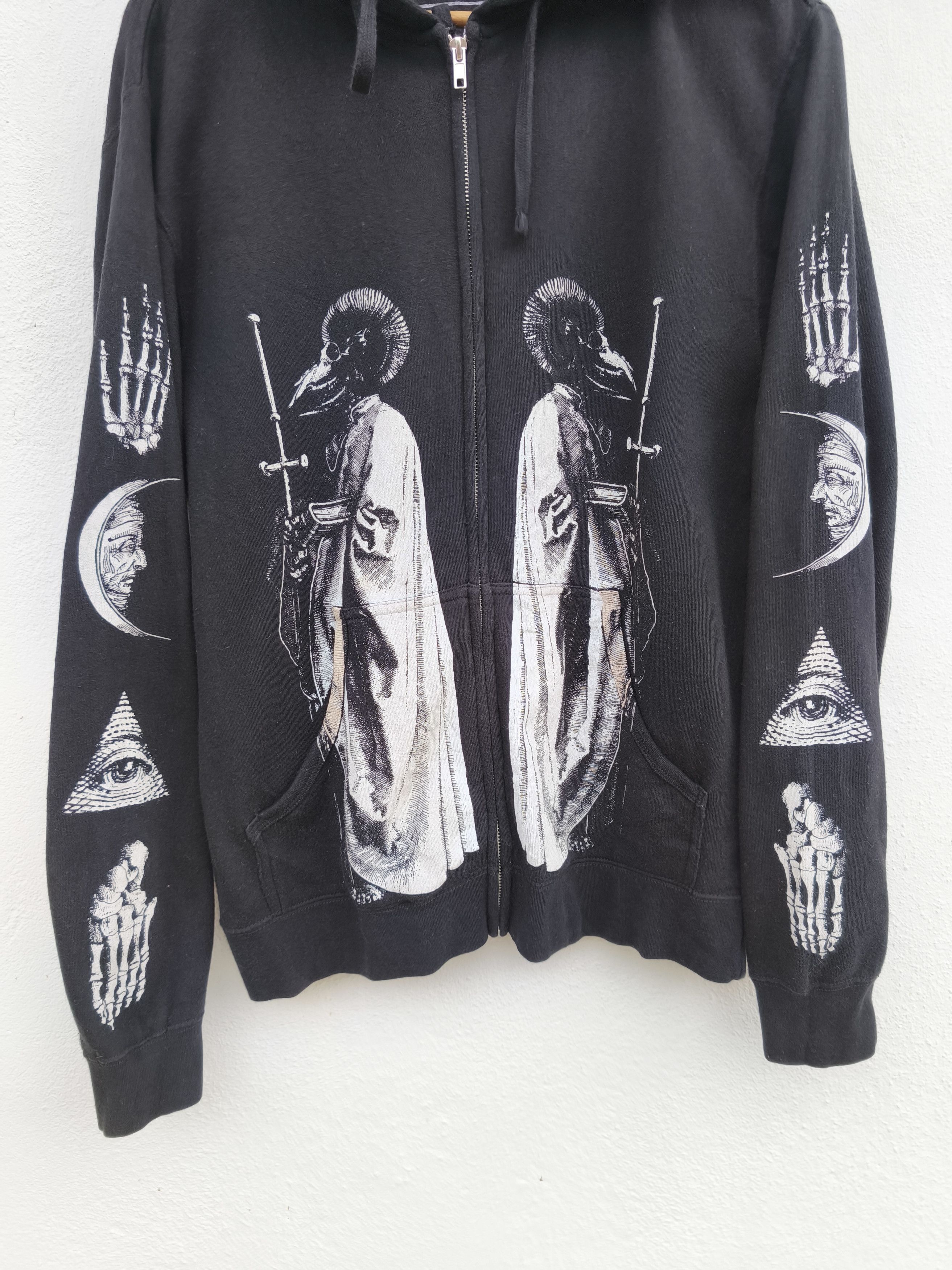 Japanese Brand 🔥 Black Craft zipper hoodies Gothic art Size US M / EU 48-50 / 2 - 7 Thumbnail
