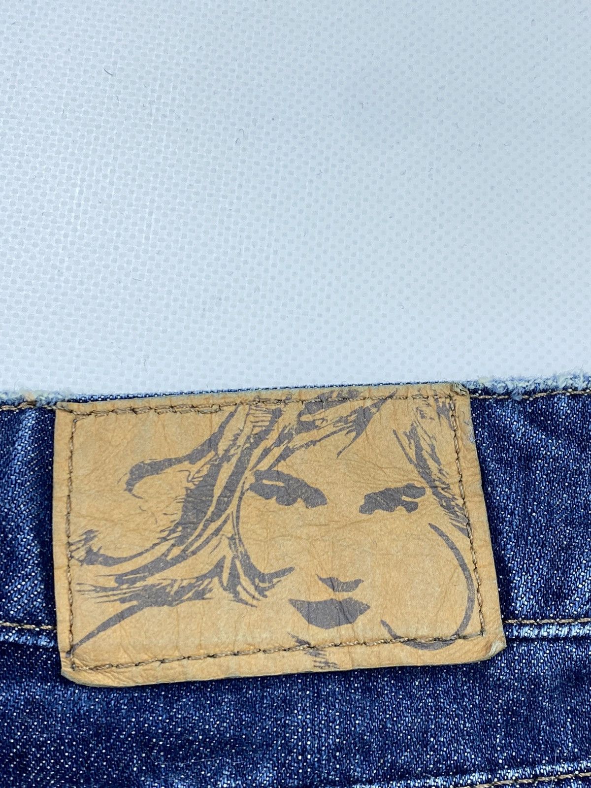 Vintage 🔥LASTDROP🔥 Y2K Style Extra Mini Skirt Washed Distressed Size 32" / US 10 / IT 46 - 10 Thumbnail
