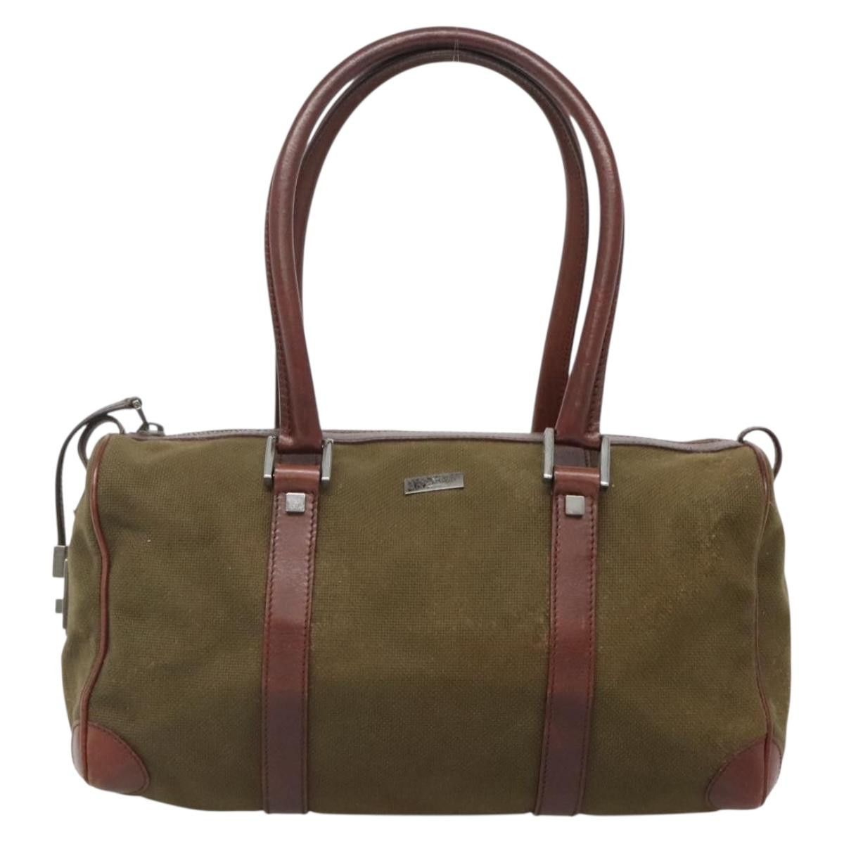 Gucci GUCCI Hand Bag Canvas Leather Khaki Brown Size ONE SIZE - 2 Thumbnail