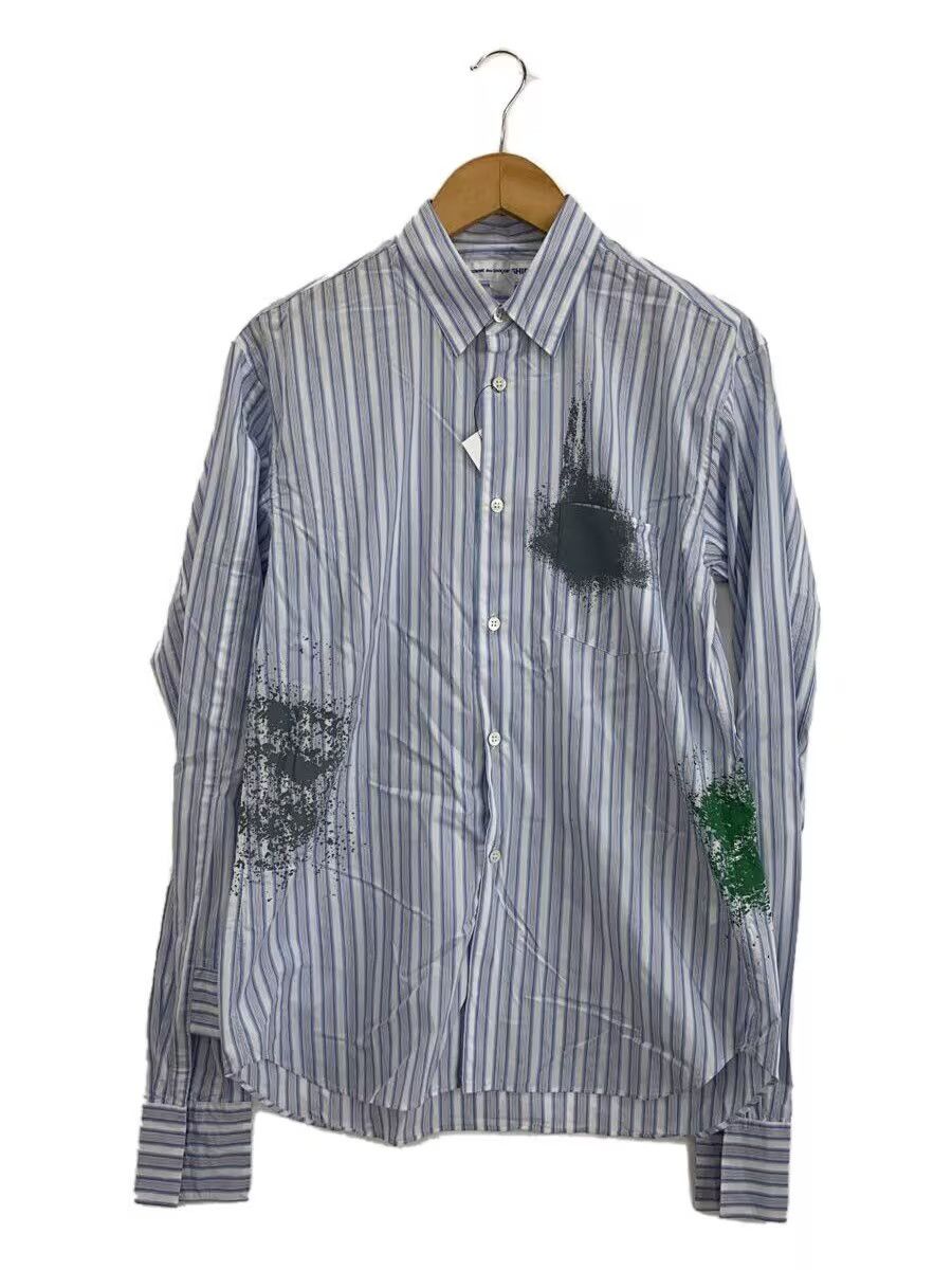 Comme des Garcons Homme Paint Spray Striped Button Shirt Size US S / EU 44-46 / 1 - 1 Thumbnail