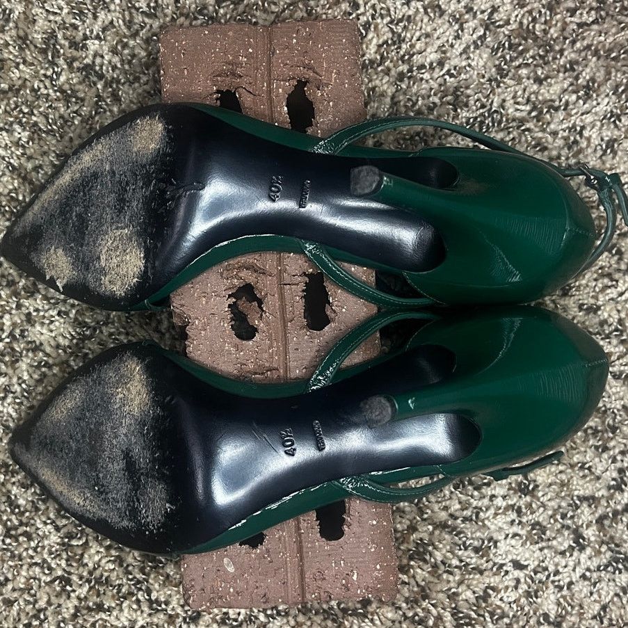 Alexander Wang Alexander Wang Emma Patent Ankle Strap Pump Green 40.5 Size US 9.5 / IT 39.5 - 11 Thumbnail