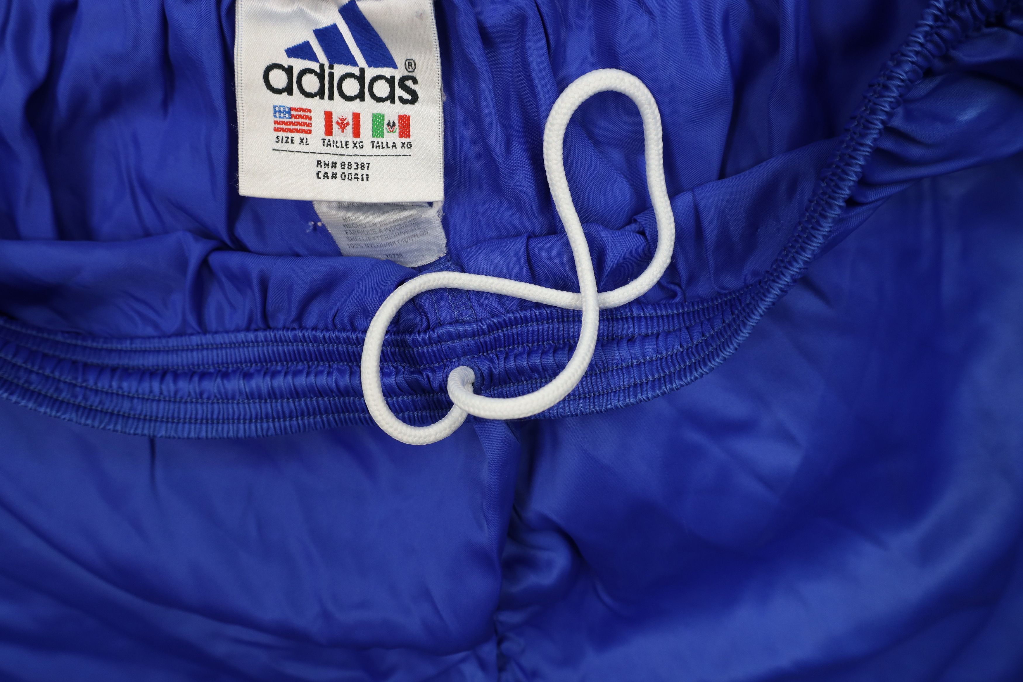 Adidas Vintage 90s Adidas Nylon Running Soccer Shorts Royal Blue Size US 36 / EU 52 - 7 Thumbnail