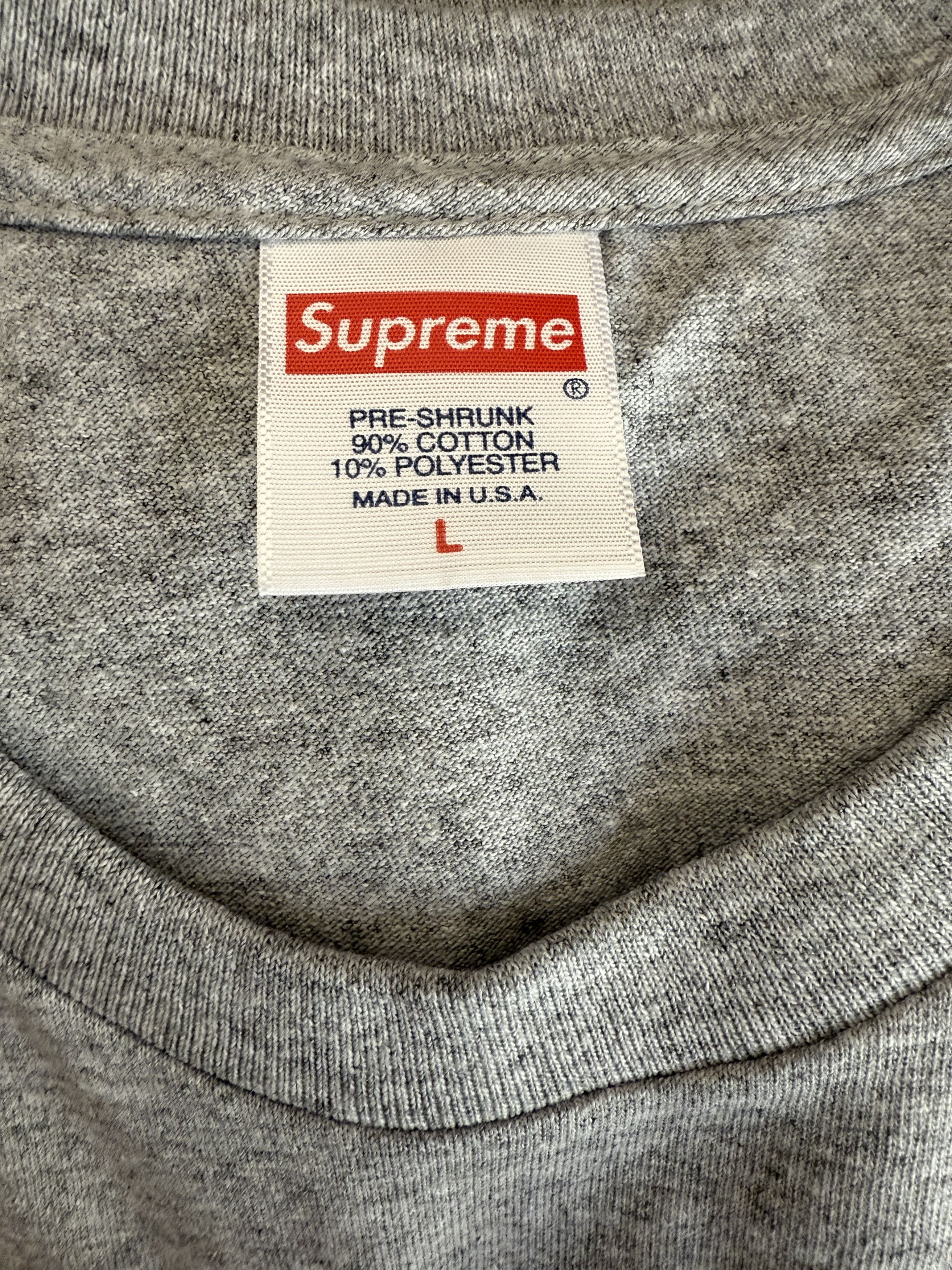 Supreme Supreme Grey Tee Size US L / EU 52-54 / 3 - 3 Thumbnail