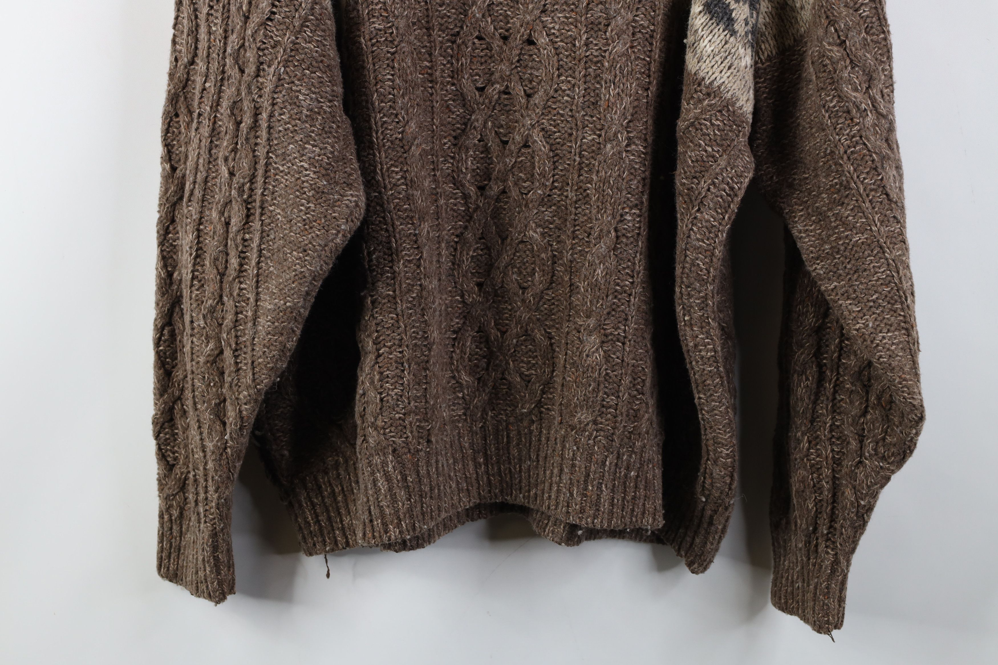 Vintage Vintage 90s Streetwear Fisherman Cable Knit Sweater Size US XL / EU 56 / 4 - 10 Thumbnail
