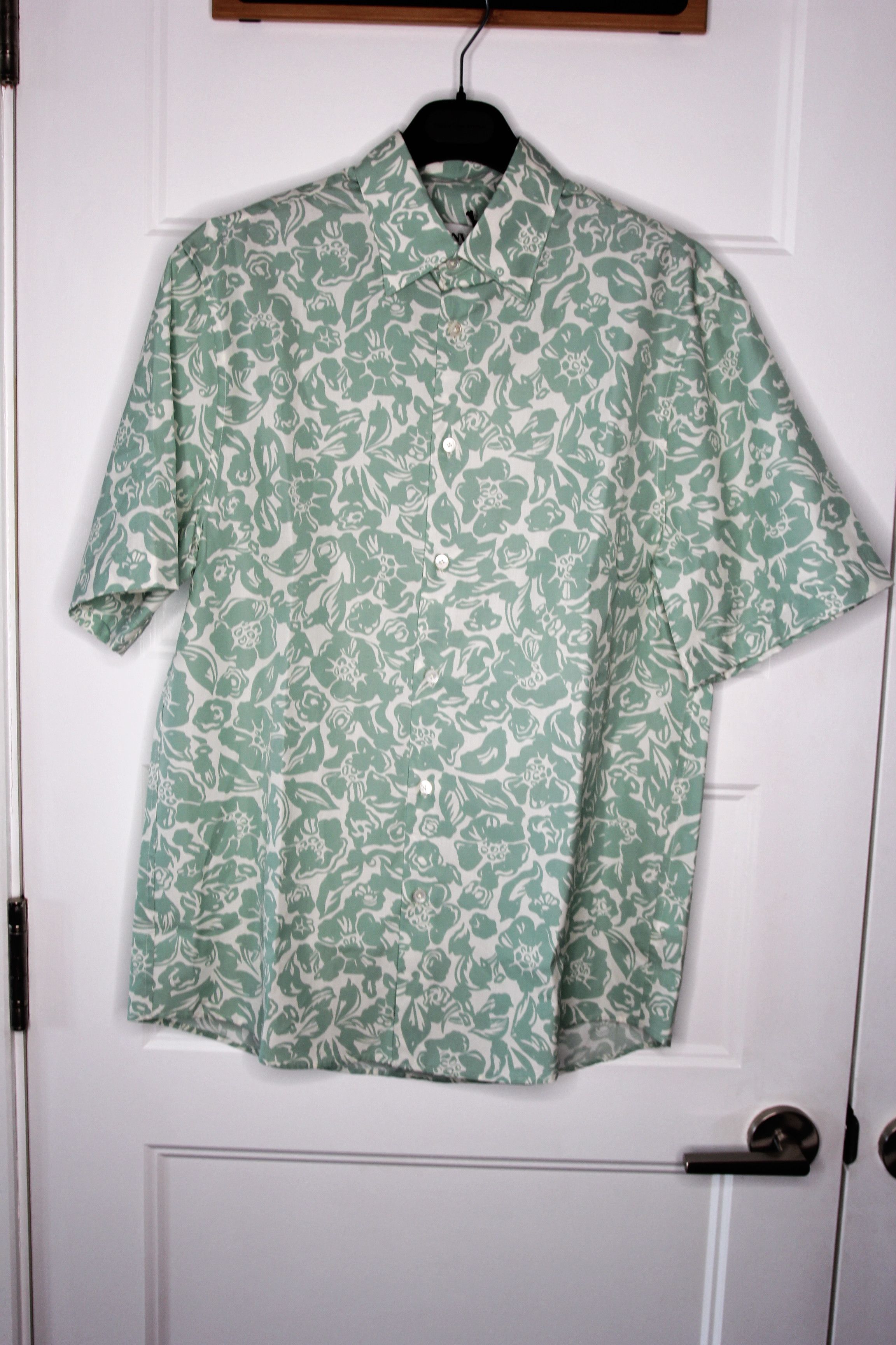 Lanvin BNWT SS23 LANVIN MINT FLOWERS SHORT SLEEVE SHIRT 39 Size US M / EU 48-50 / 2 - 2 Thumbnail