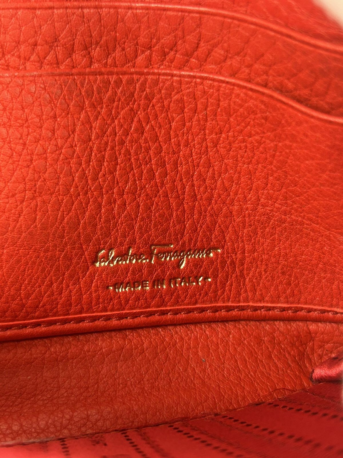 Salvatore Ferragamo Ferragamo Red Leather Zippy Wallet Size ONE SIZE - 4 Thumbnail