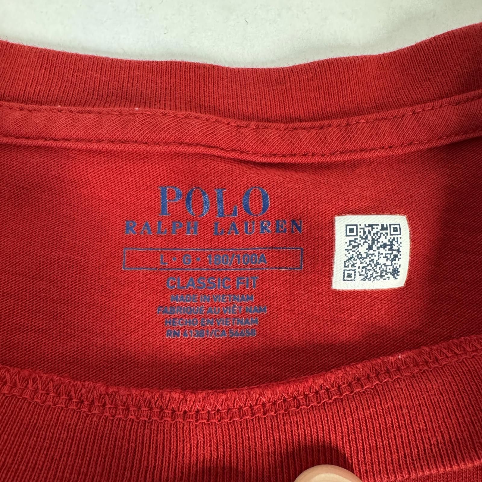 Polo Ralph Lauren Ralph Lauren Red T-Shirt Short Sleeves Size L Size US L / EU 52-54 / 3 - 3 Thumbnail