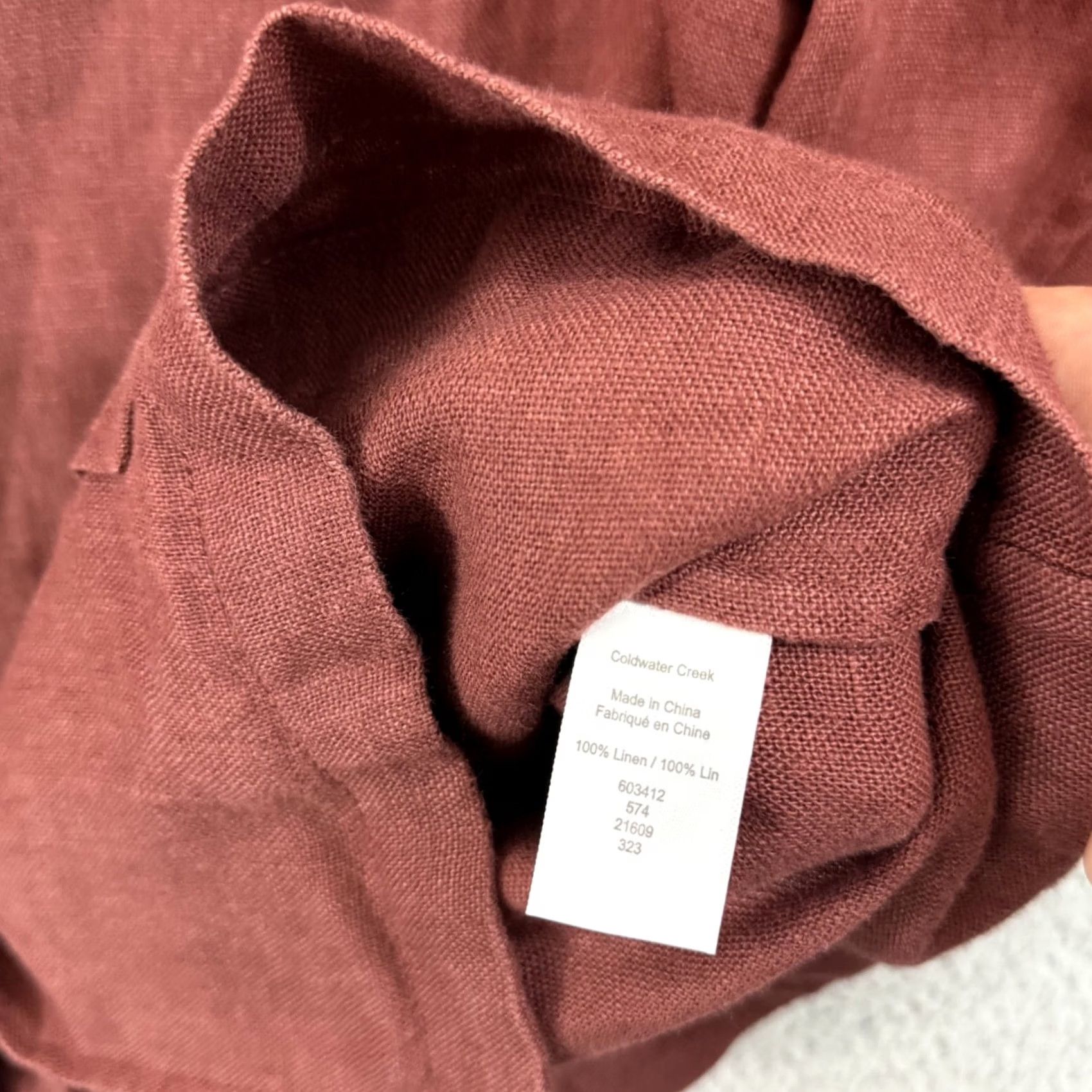 Coldwater Creek VINTAGE? Coldwater Creek Shirt Womens Large Red Linen Oversized Loose Blazer Top 3/4 Boho Size L / US 10 / IT 46 - 7 Thumbnail