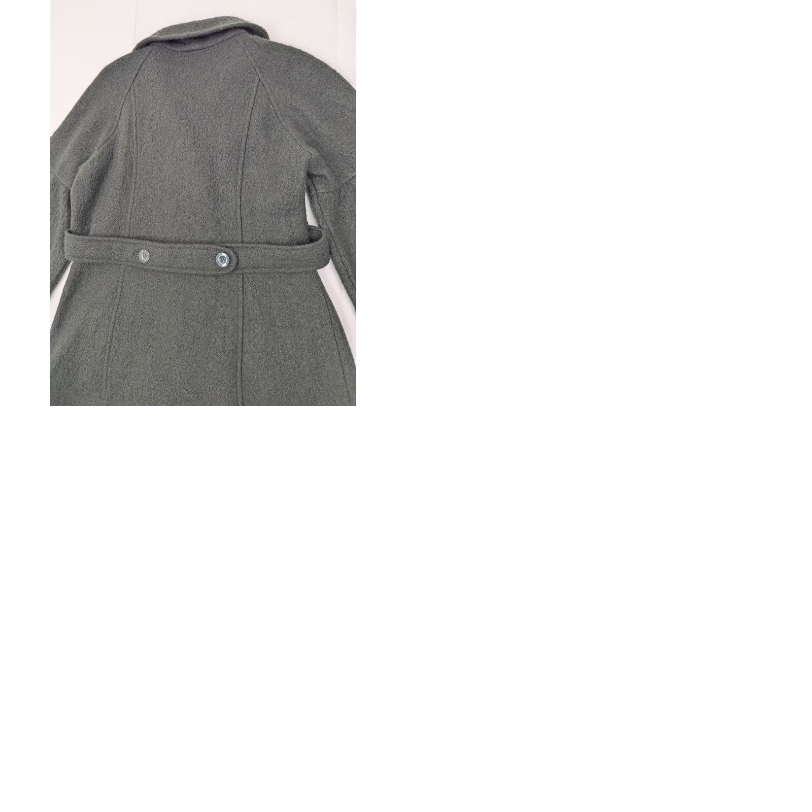 Sandro Sandro Coat Womens S Green Wool Flare Sleeve Belted Double Breast Button Cardigan Women Size S / US 4 / IT 40 - 11 Thumbnail