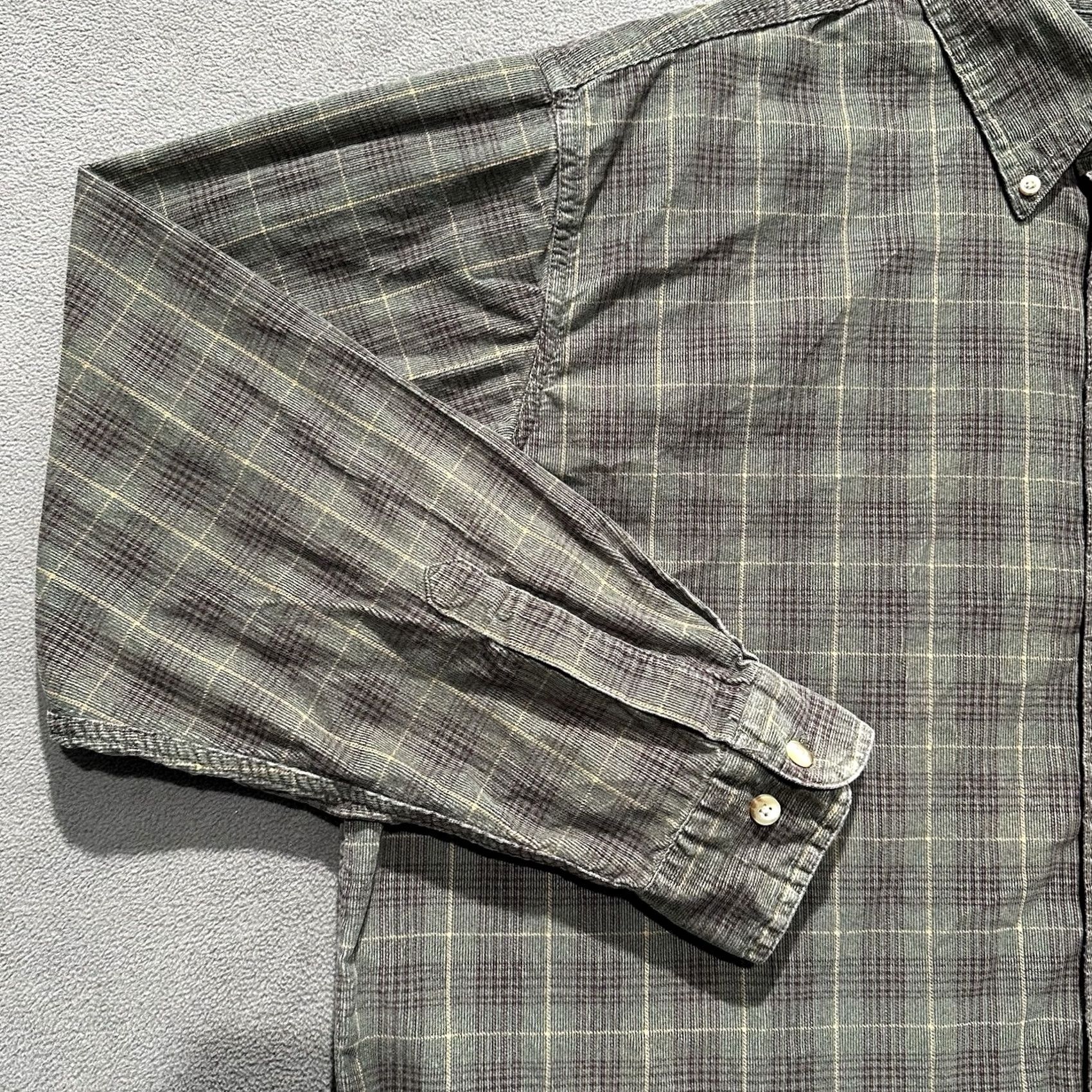 Vintage VINTAGE L.L. Bean Shirt Mens XL Green Plaid Corduroy Button-Down Long Sleeve EUC Size US XL / EU 56 / 4 - 5 Thumbnail