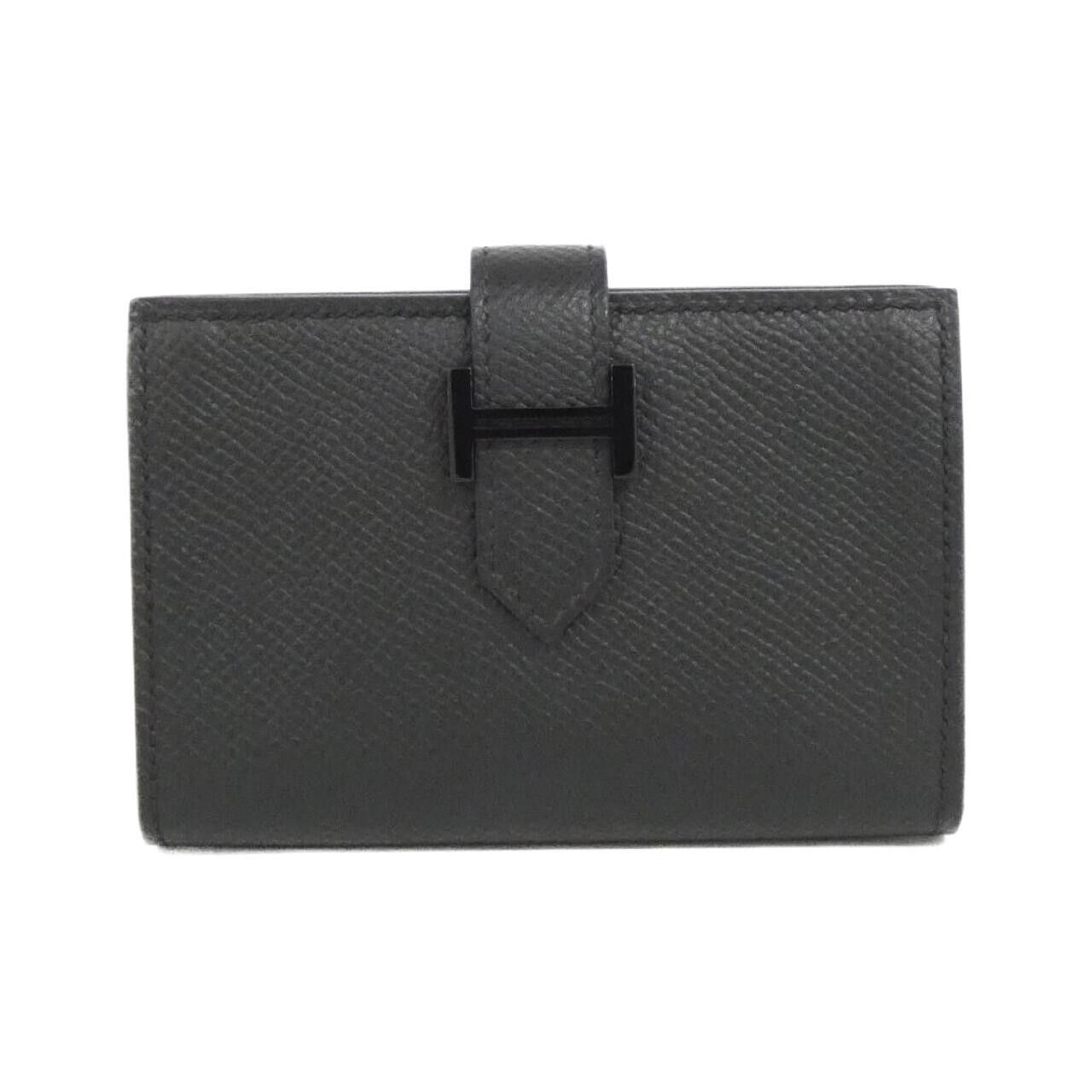 Hermes Hermès Béarn Monochrome Epsom Card Case Leather Card Case DUTY FREE for USA