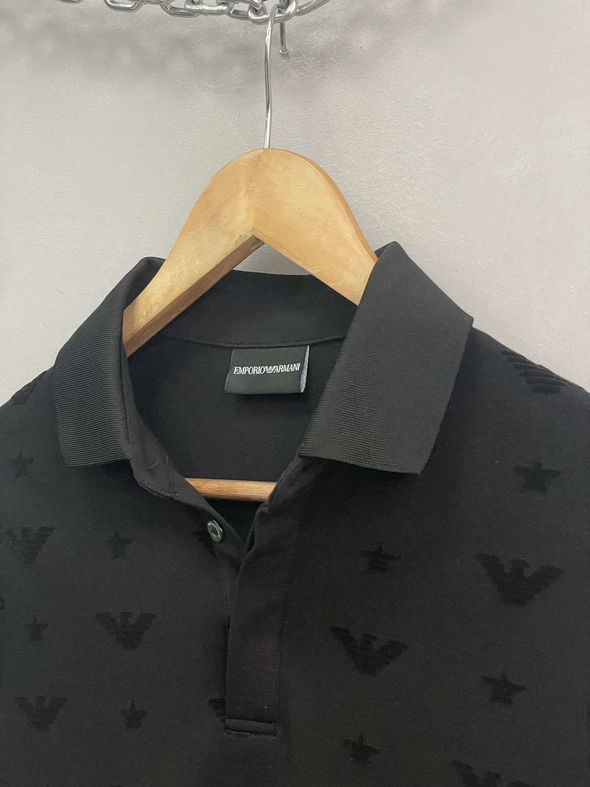 Emporio Armani Rare monogram archive Emporio Armani Polo t shirt Size US XS / EU 42 / 0 - 8 Thumbnail