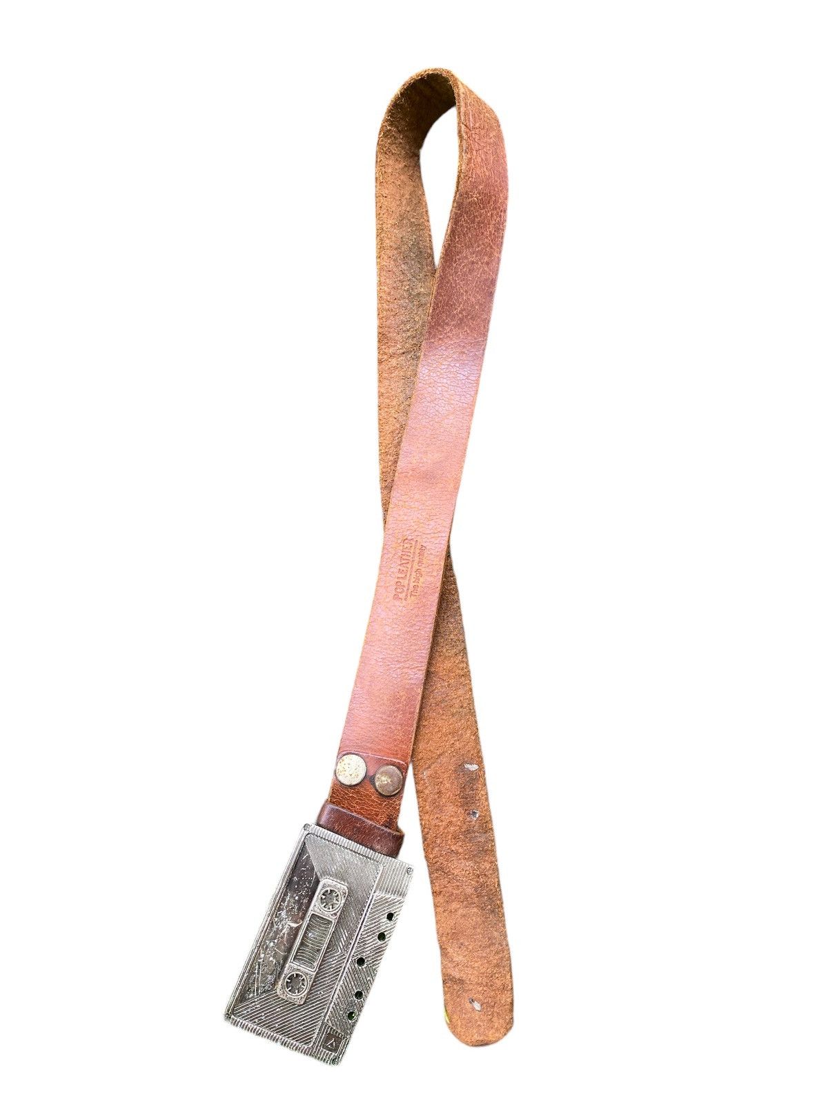 Japanese Brand Vintage MADE IN JAPAN BACK POP Leather Belt nice design Size ONE SIZE - 7 Thumbnail