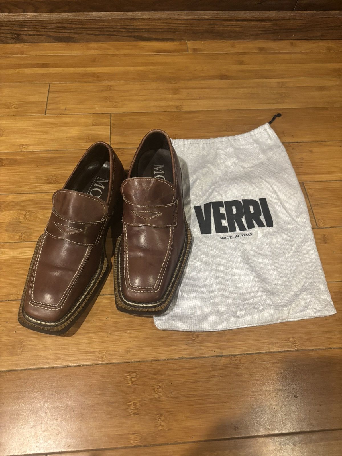 VERRI Verri Vero Cuoio leather shoes.of-907 Size US 7 / EU 40 - 10 Thumbnail