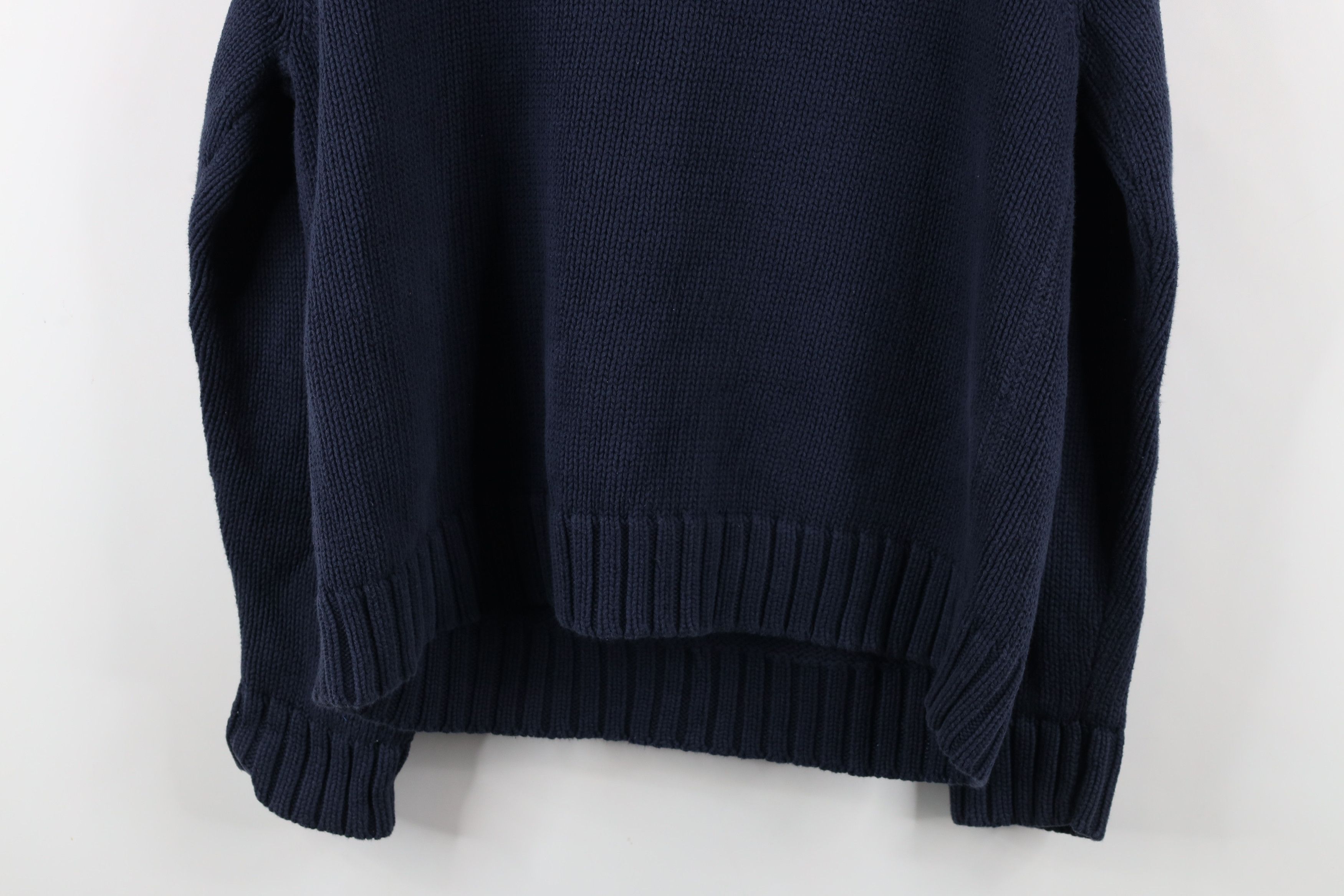Gap × Vintage Vintage Y2K 2001 Gap Block Heavy Cotton Knit Sweater Blue Size US L / EU 52-54 / 3 - 8 Thumbnail