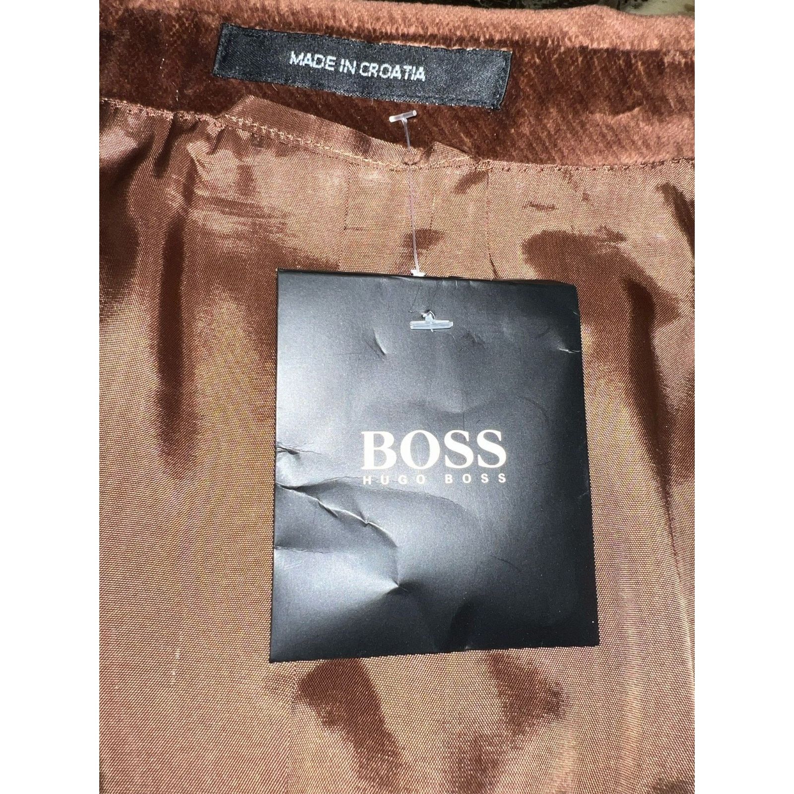 Hugo Boss Hugo Boss Cordoroy Brown 3 Button Men's Blazer 42L Size 42L - 5 Thumbnail
