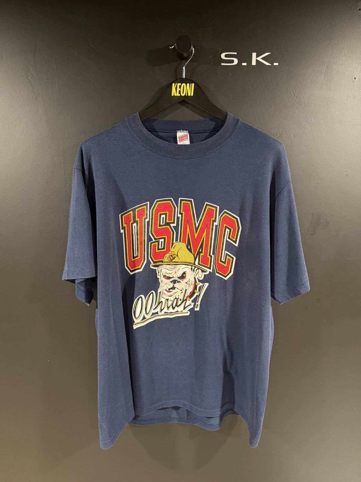 Vintage 1980s Vintage USMC Single Stitch Faded Military Tee XXL Size US XXL / EU 58 / 5 - 1 Thumbnail