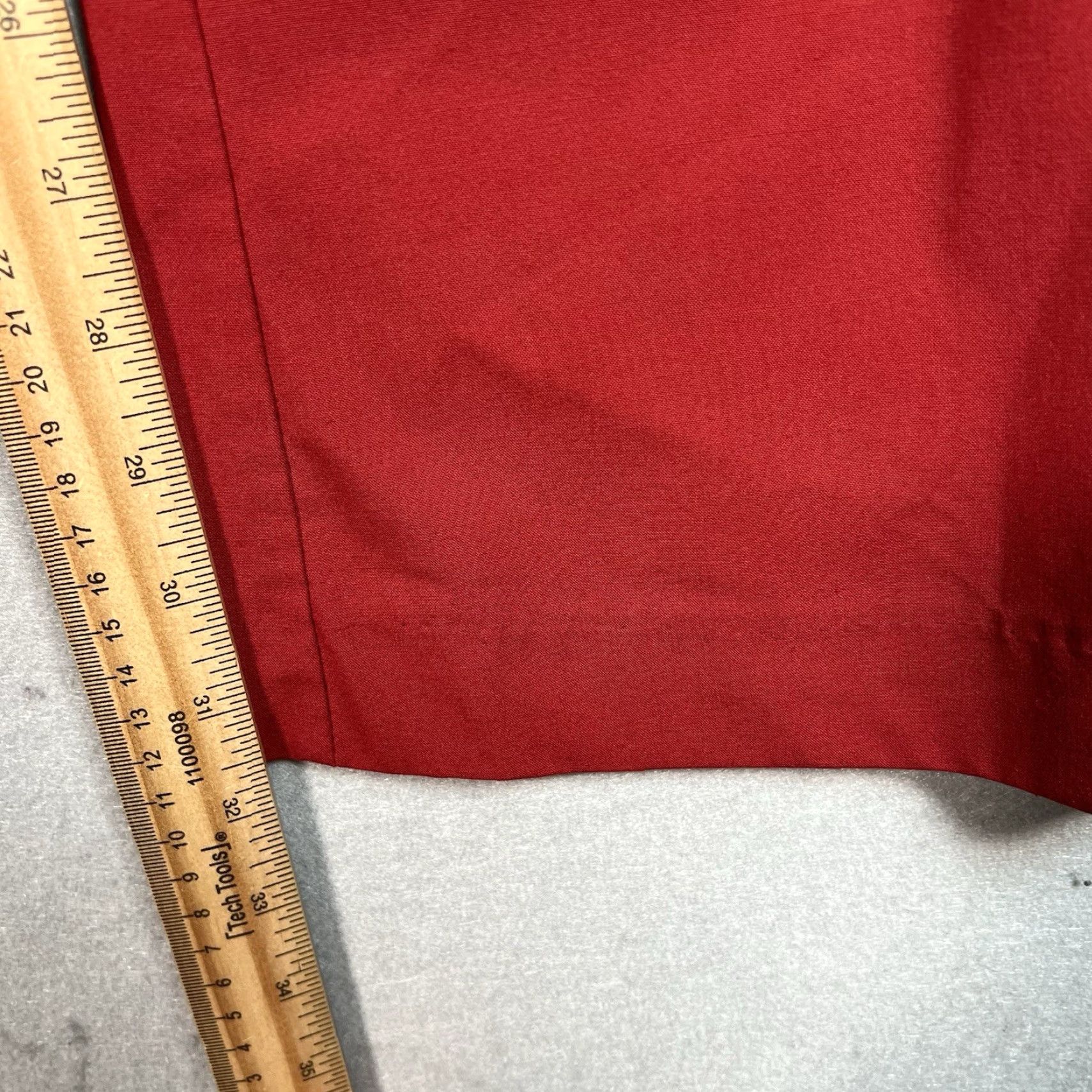 Zara Zara Pants Womens Small Maroon Red Straight Leg Ankle Slit Size 32" / US 10 / IT 46 - 5 Thumbnail