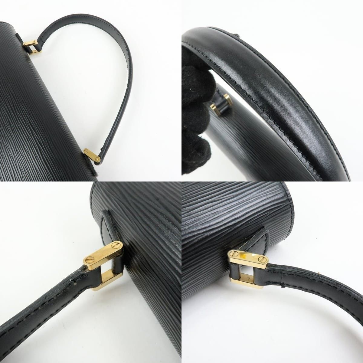Louis Vuitton Louis Vuitton Epi Concorde Top Handle Bag Black Size ONE SIZE - 4 Thumbnail