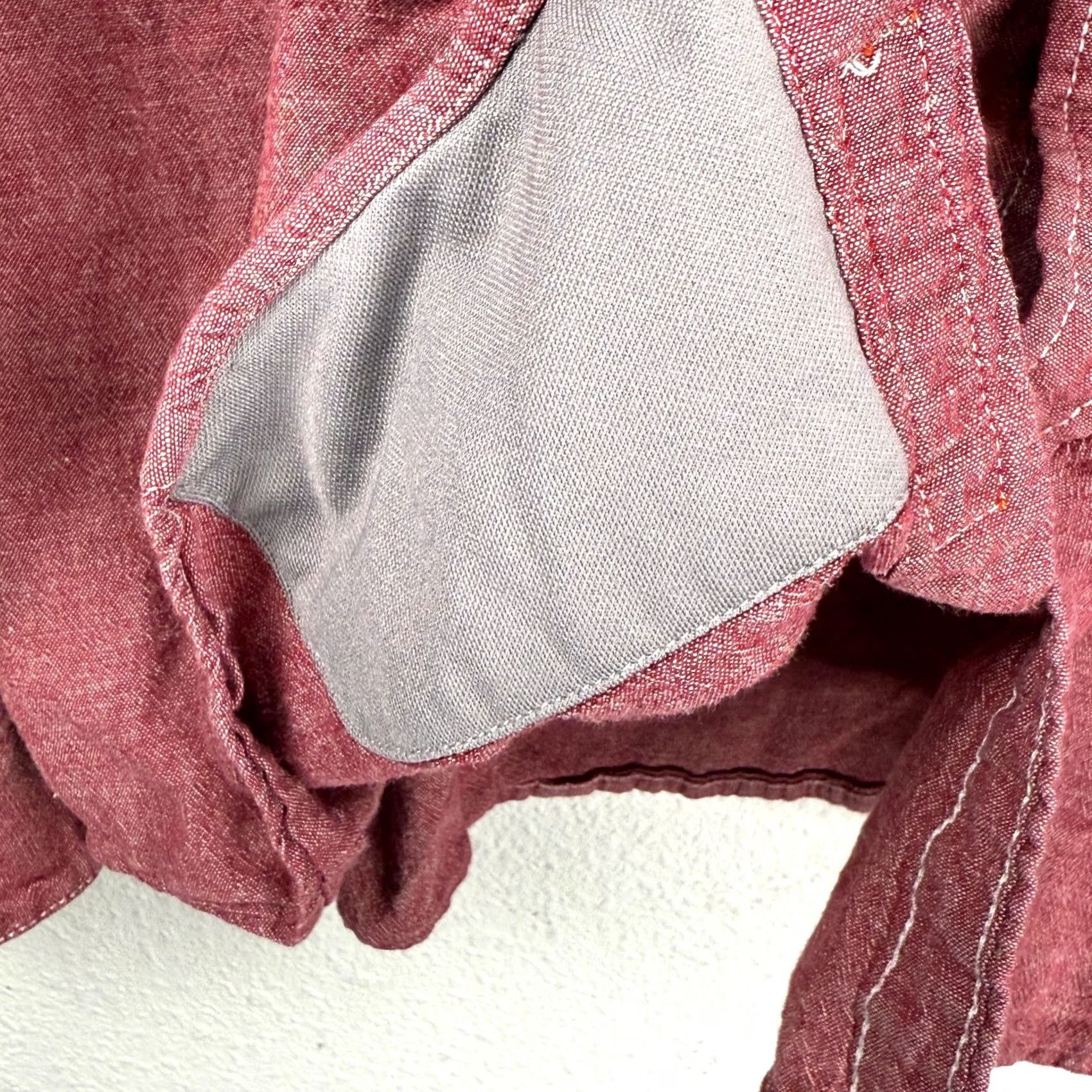 Howler Brothers Howler Brothers Shirt Mens L Sheridan Chambray Long Sleeve Linen Blend Red Size US L / EU 52-54 / 3 - 5 Thumbnail