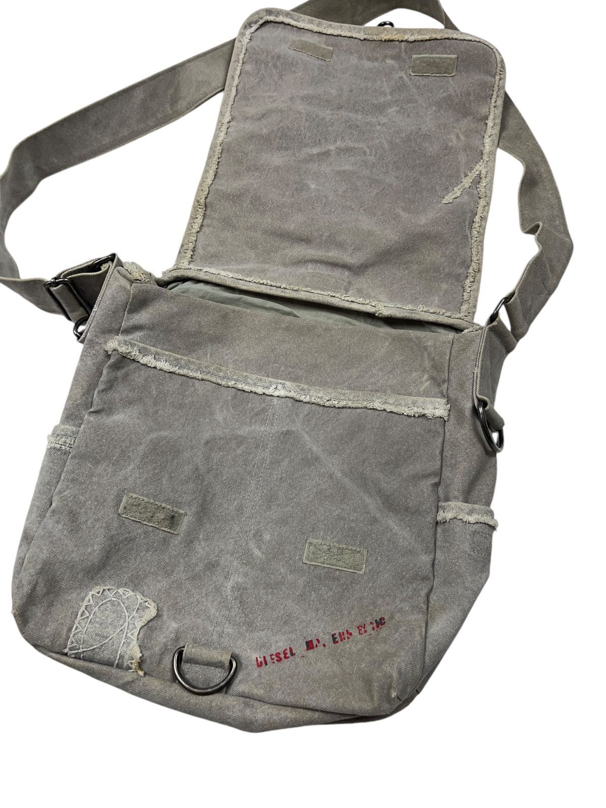 Diesel Vintage Diesel Canvas Distressed Style Crossbody Bag Utility Size ONE SIZE - 6 Thumbnail