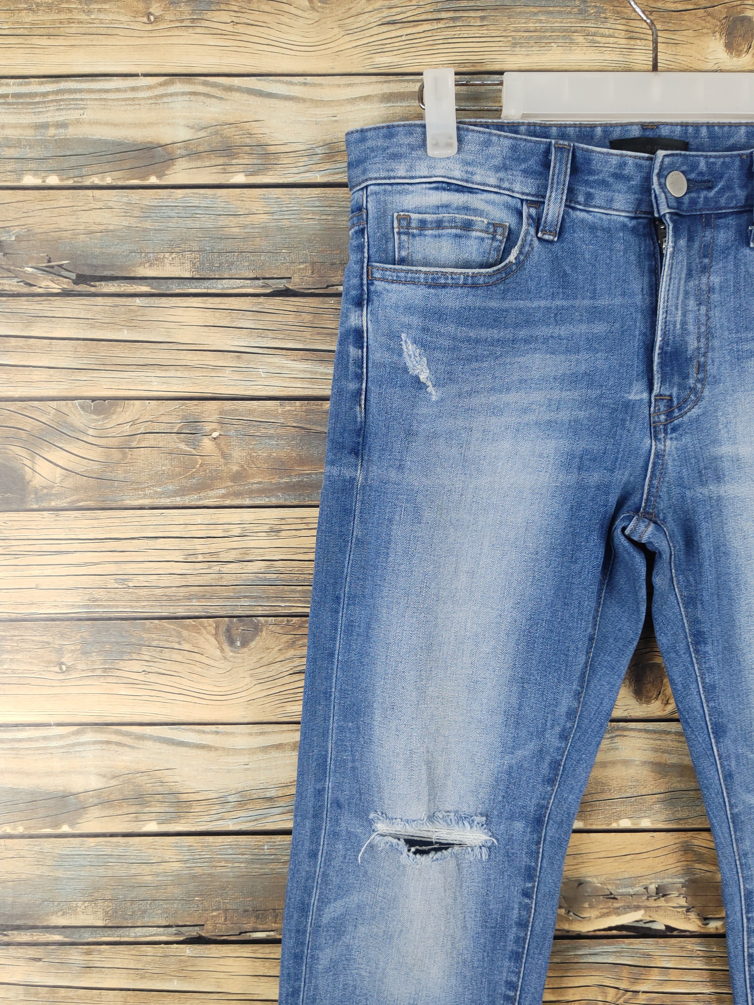 Japanese Brand Uniqlo japan Blue Distressed Ripped denim Jeans #W1699 Size US 32 / EU 48 - 3 Thumbnail