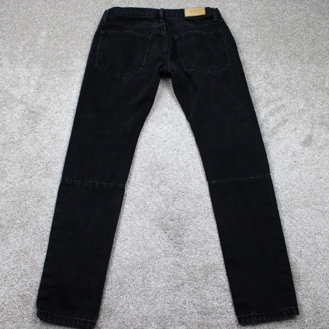 MNML MNML Jeans Mens 32 Black Distressed Button Fly Cotton/Polyester Inseam 32" Jeans Size US 32 / EU 48 - 6 Thumbnail