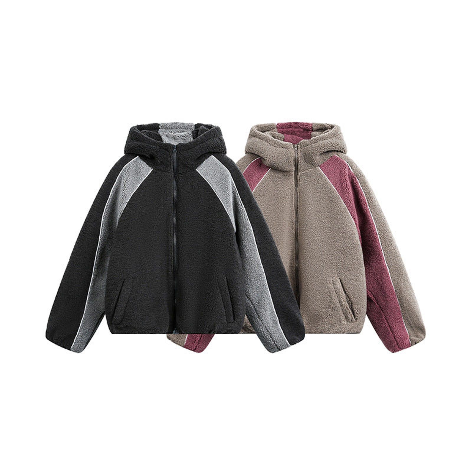 Other Brown and Gray Colorblock Fleece Jackets, Men's Outerwear Size US M / EU 48-50 / 2 - 5 Thumbnail