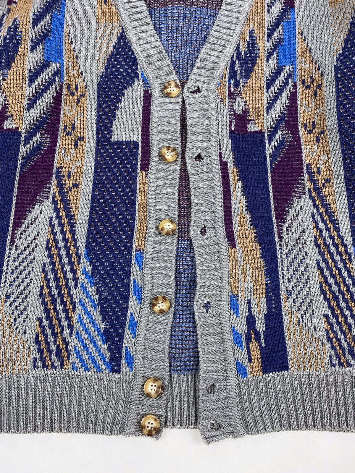 Vintage 1990’s Vintage Jacques Lorant Abstract Pattern Boxy Cardigan Size US M / EU 48-50 / 2 - 5 Thumbnail