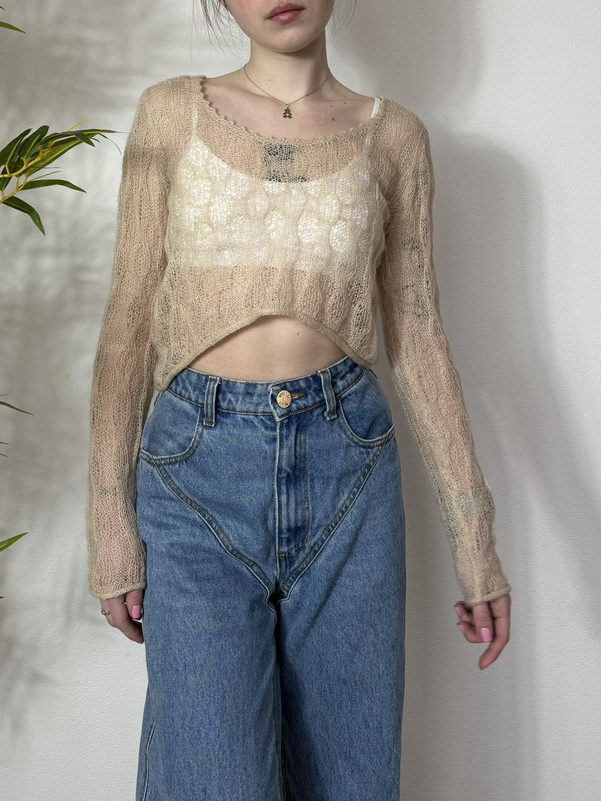 Vintage VINTAGE MESH KNITTED WEB SWEATER Size M / US 6-8 / IT 42-44 - 4 Thumbnail
