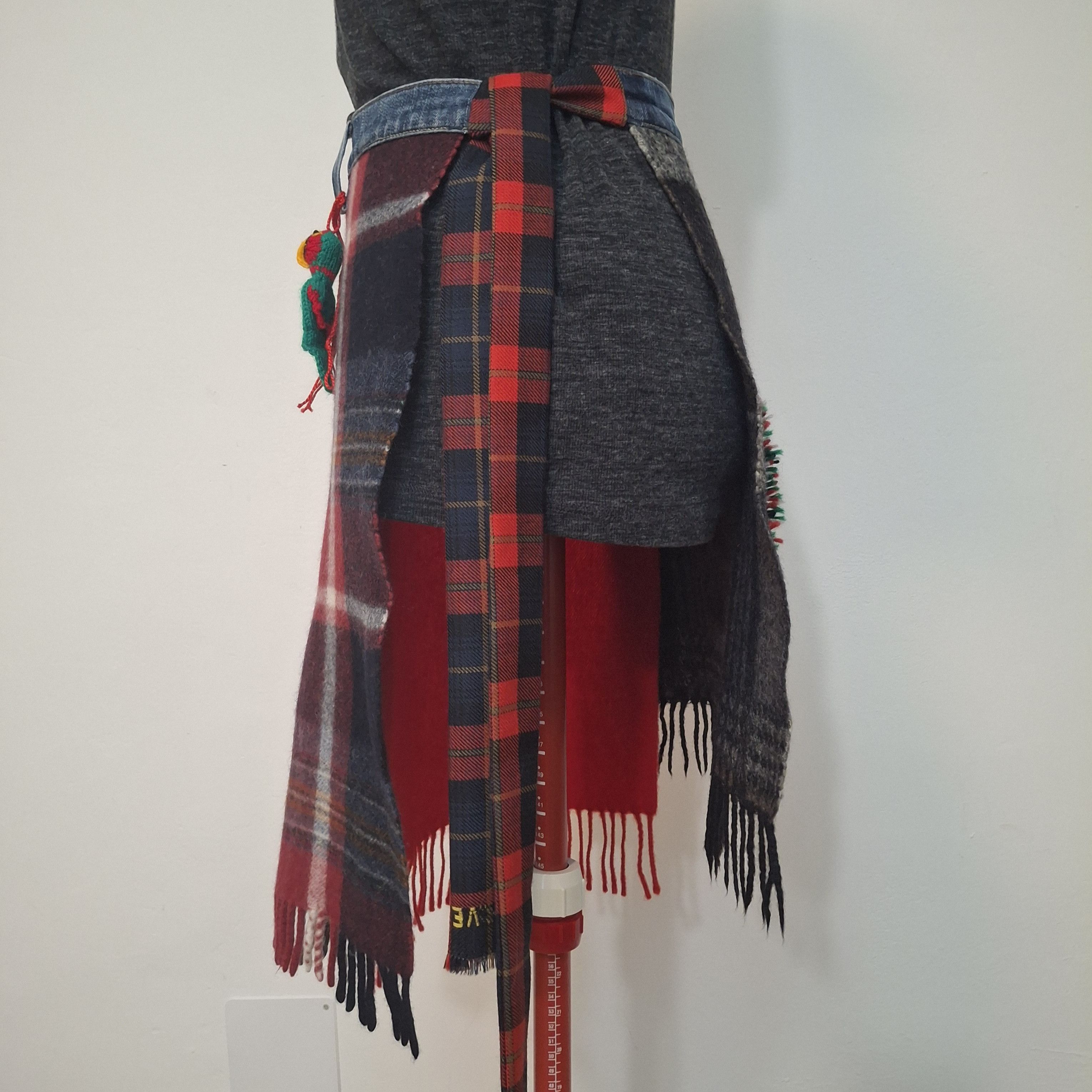 Handmade Reworked Wool Wrap Skirt Size 31" - 5 Thumbnail
